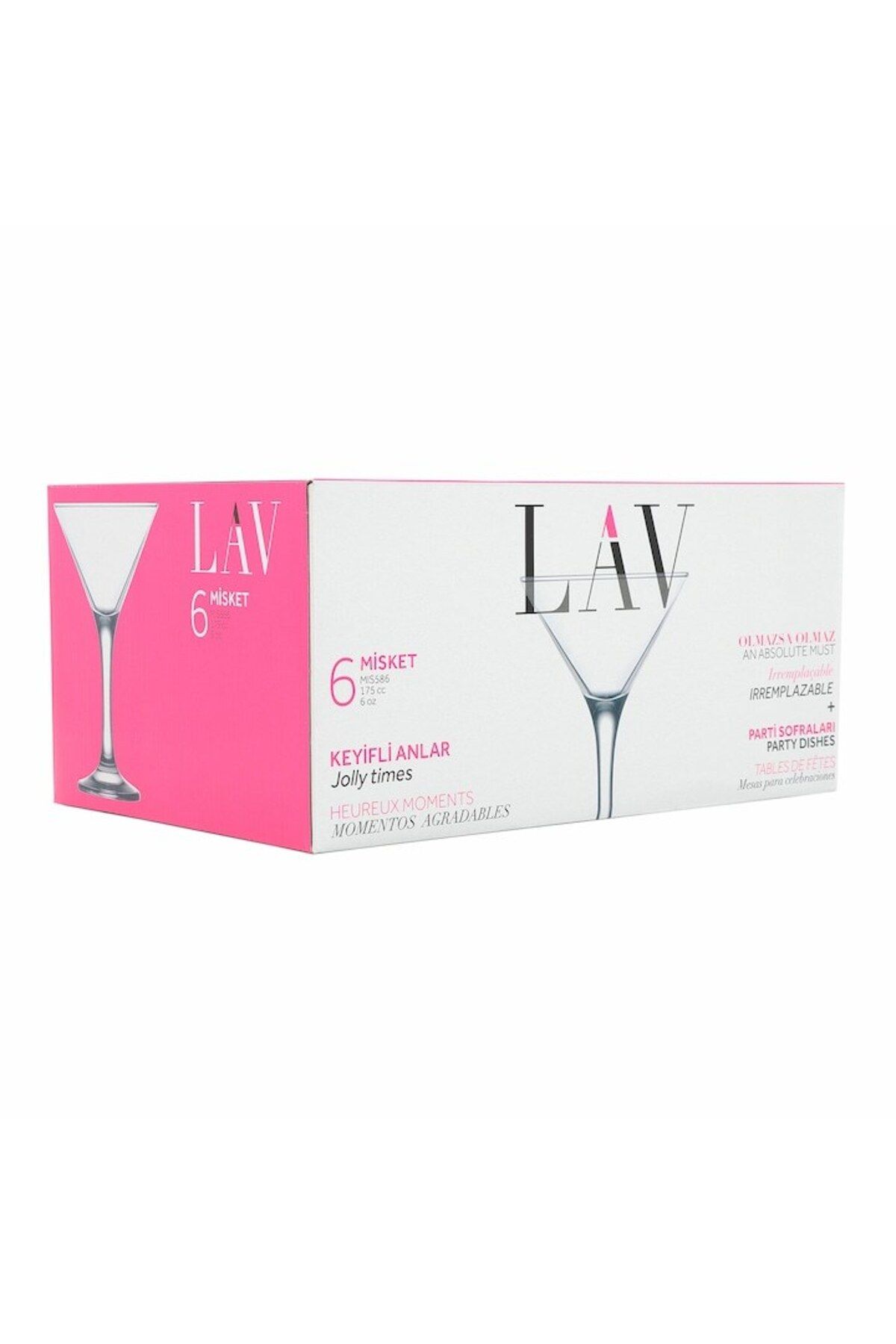 LAV-Set 6 Martini Glasses LAV Misket, 175 ml 3