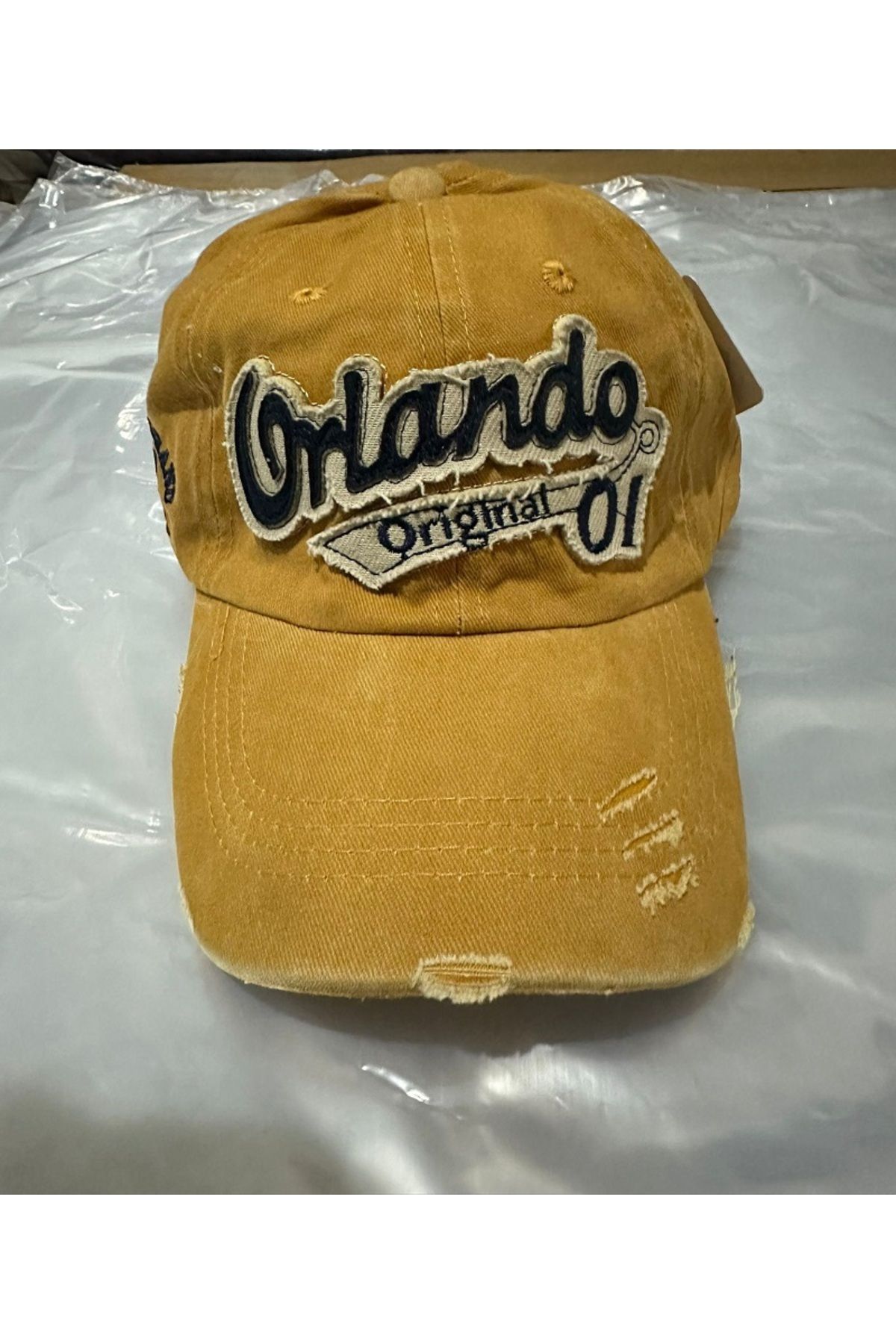 ergül çanta Unisex Yeni Trend Orlando Model Vintage Eskitme Beyzbol Kep Şapka