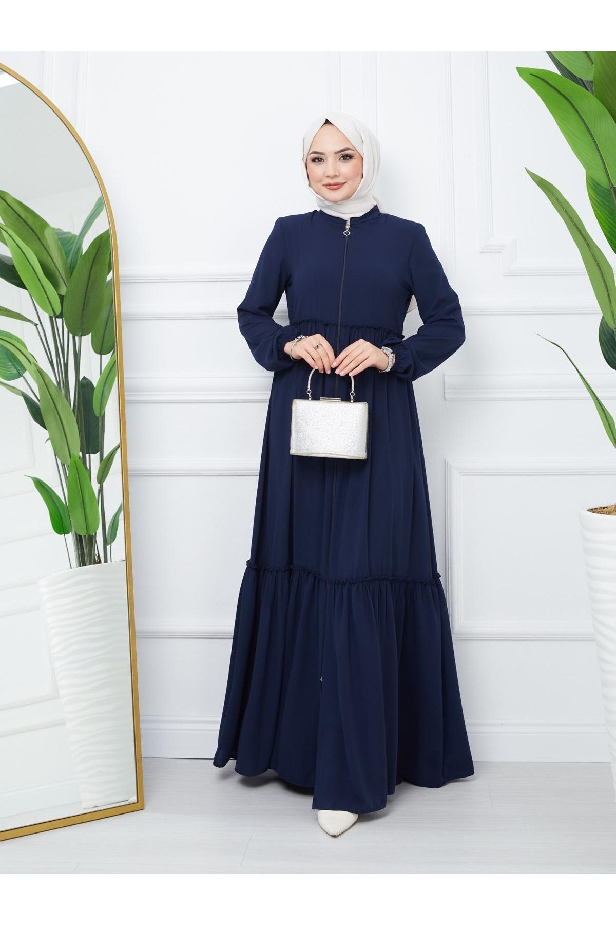 ULUEL STORE MEDİNE İPEĞİ BÜZGÜLÜ FERACE