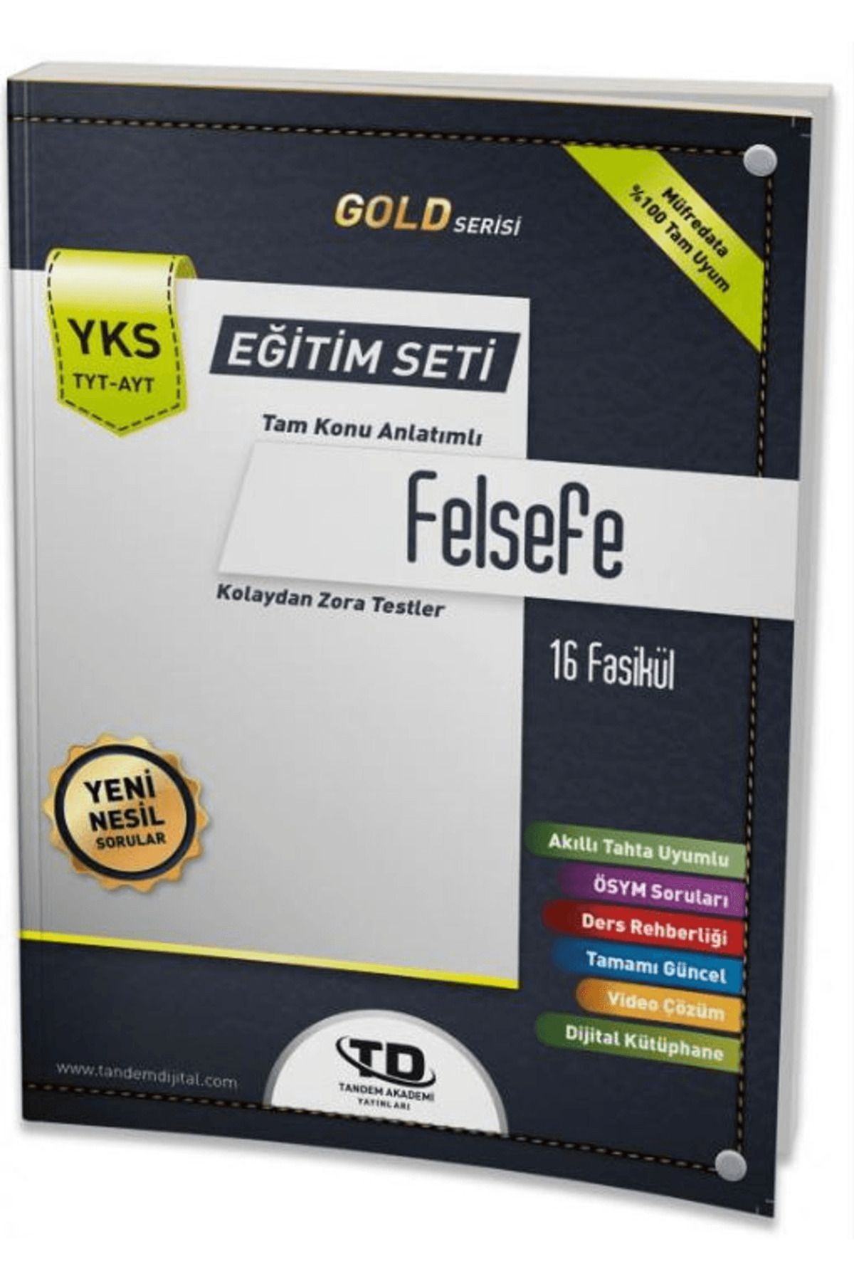Tandem Yayınları TYT - AYT Gold Serisi Felsefe 16 Fasikül Eğitim Seti