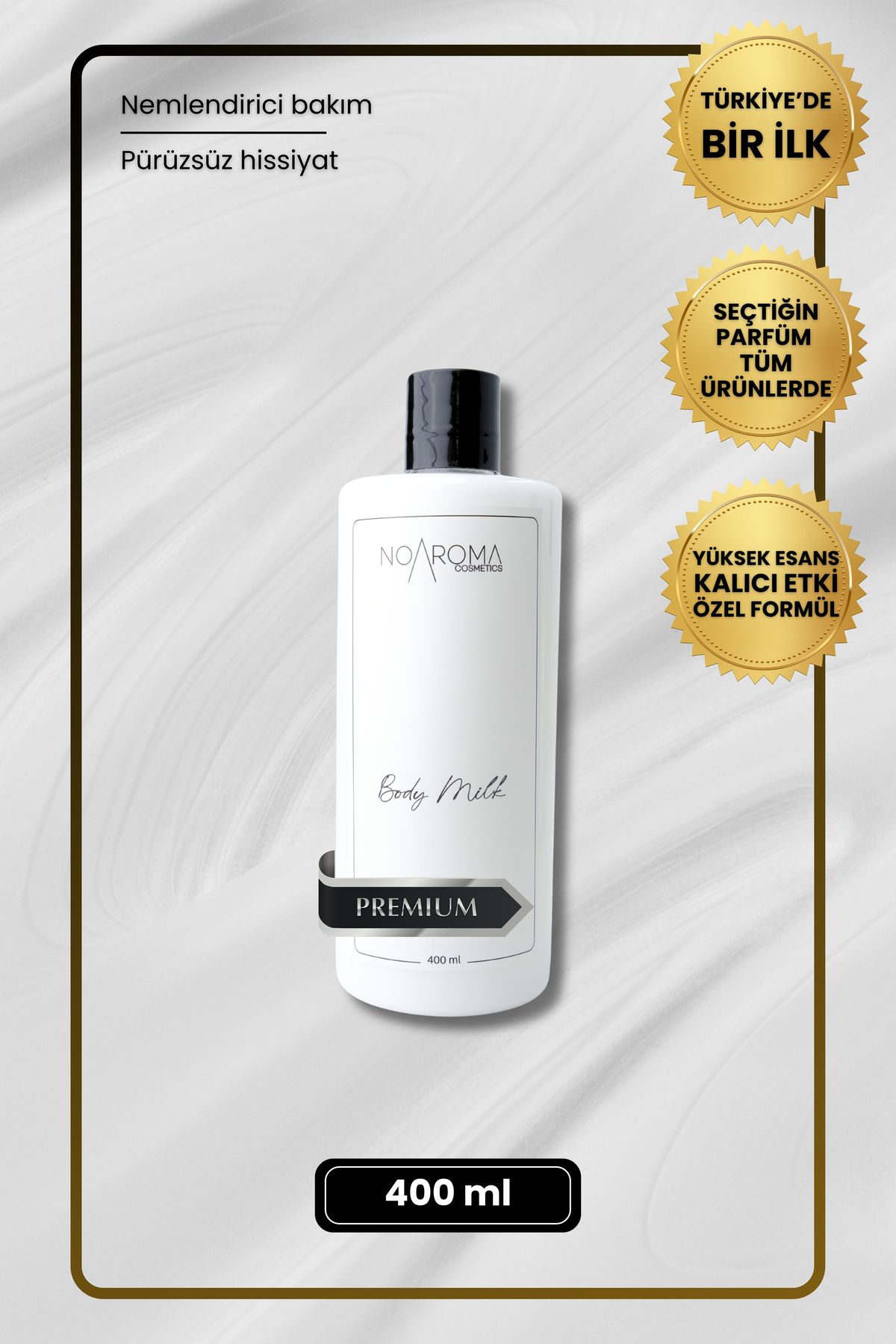 Noaroma AQUA ERKEK PARFÜM KOKULU BESLEYİCİ VE NEMLENDİRİCİ 400 ML VÜCUT KREMİ - BODY MILK