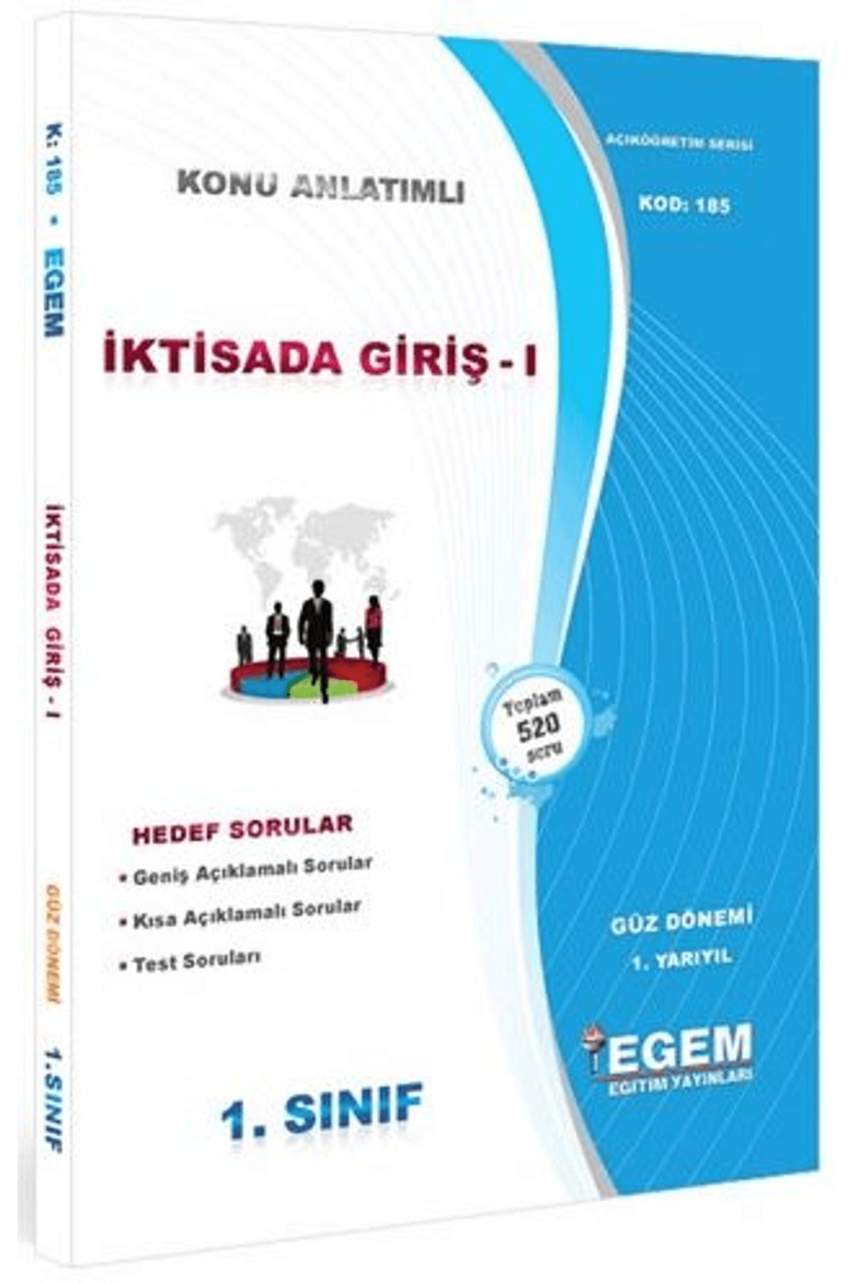 Egem Eğitim Yayınları 1. Sınıf 1. Yarıyıl İktisada Giriş 1 Konu Anlatımlı Soru Bankası - Kod 185