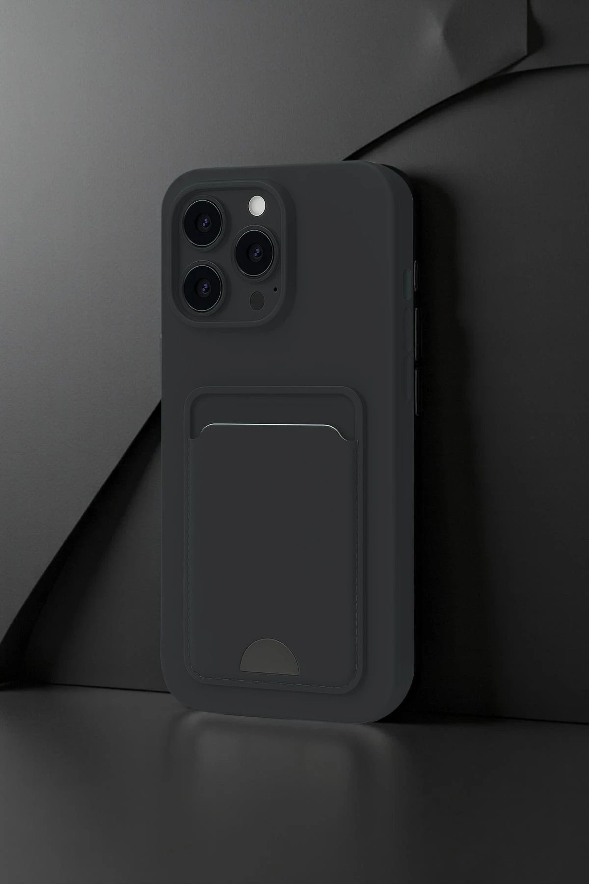 NewFace iPhone 16 Pro Max Kılıf Kelvin Kartvizitli Silikon - Koyu Yeşil MXMPA