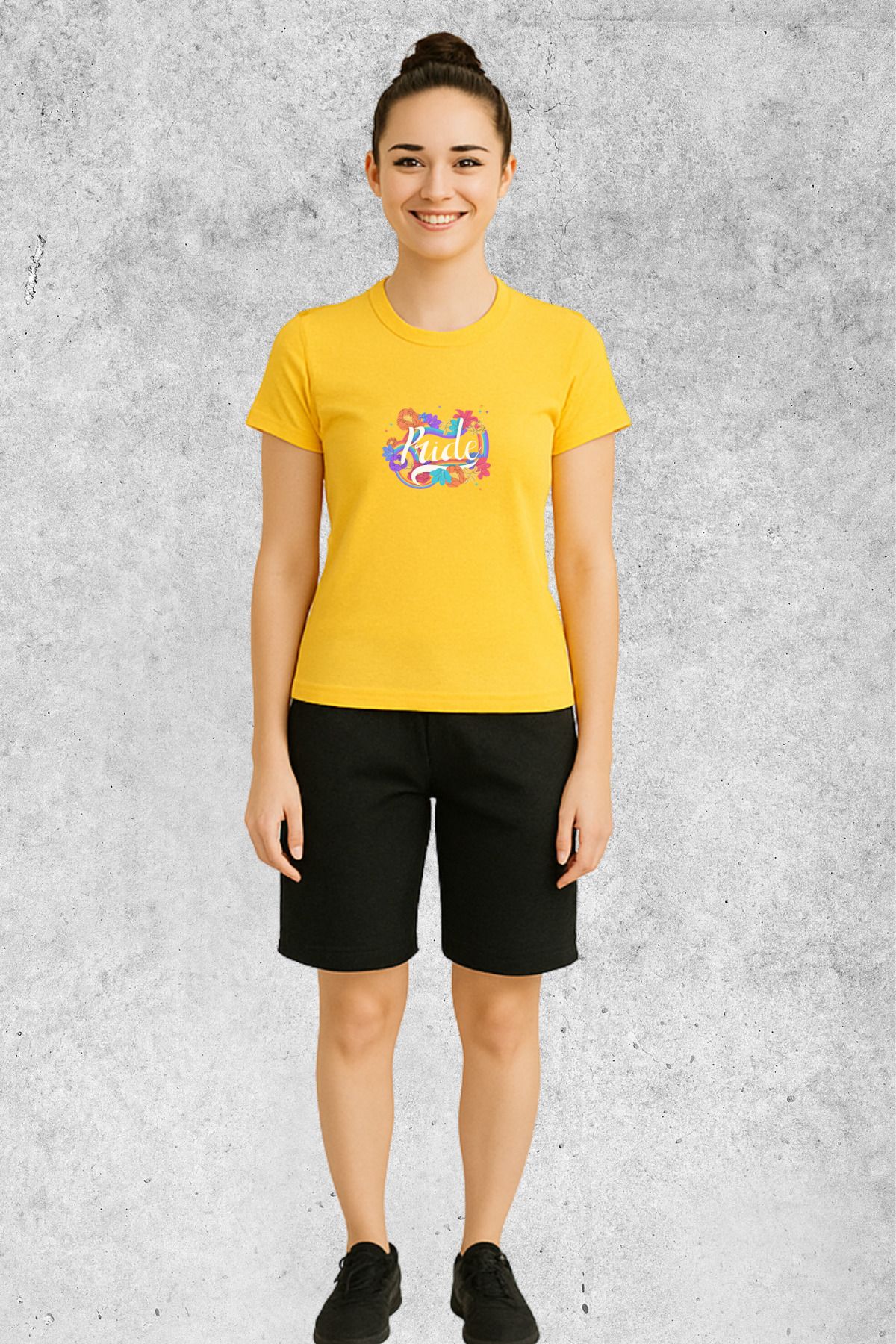 MOLICO BASİC unisex sıfır yaka kısa kollu PRİDE baskılı TSHİRT