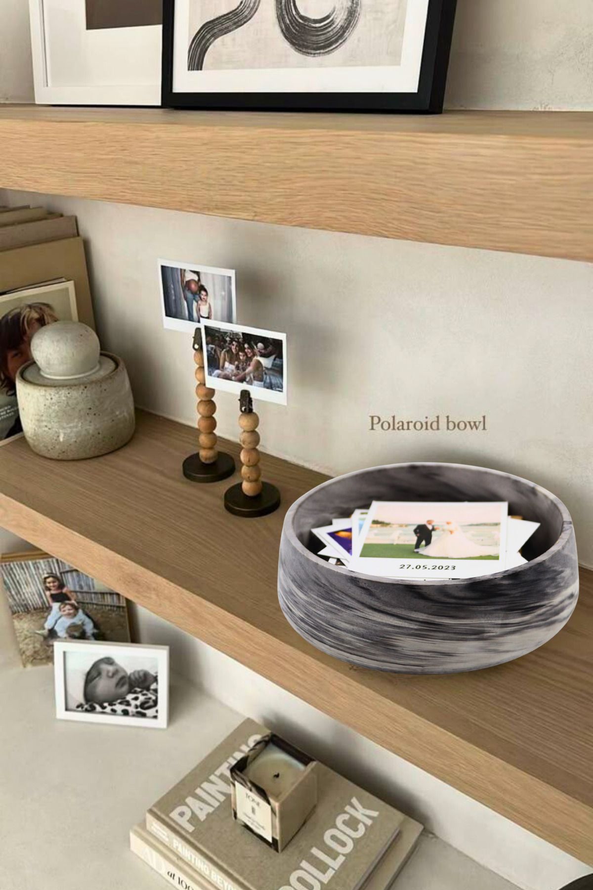 pamircandles Polaroid Bowl Hatıra Kasesi Resimler için Renkli El Yapımı Kase orta sehpa dekoratif