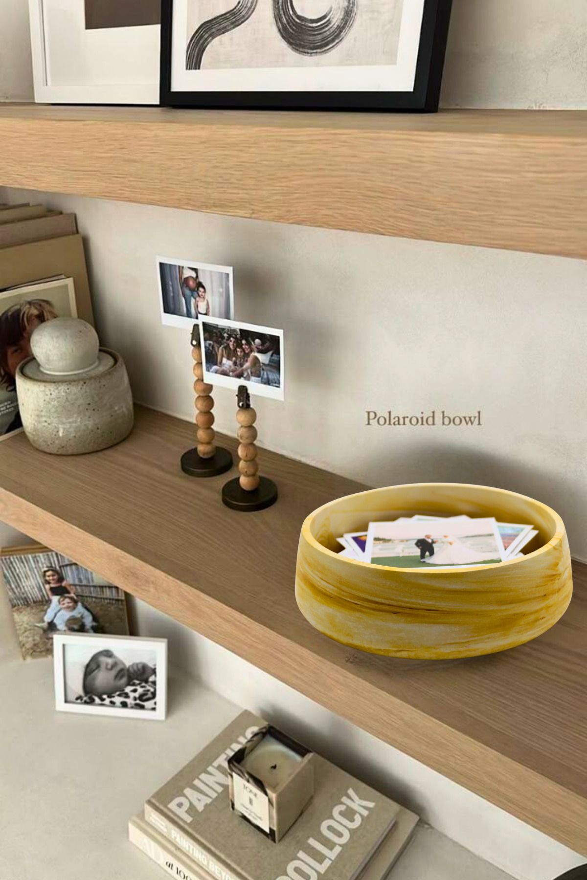 pamircandles Polaroid Bowl Hatıra Kasesi Resimler için Renkli El Yapımı Kase orta sehpa dekoratif