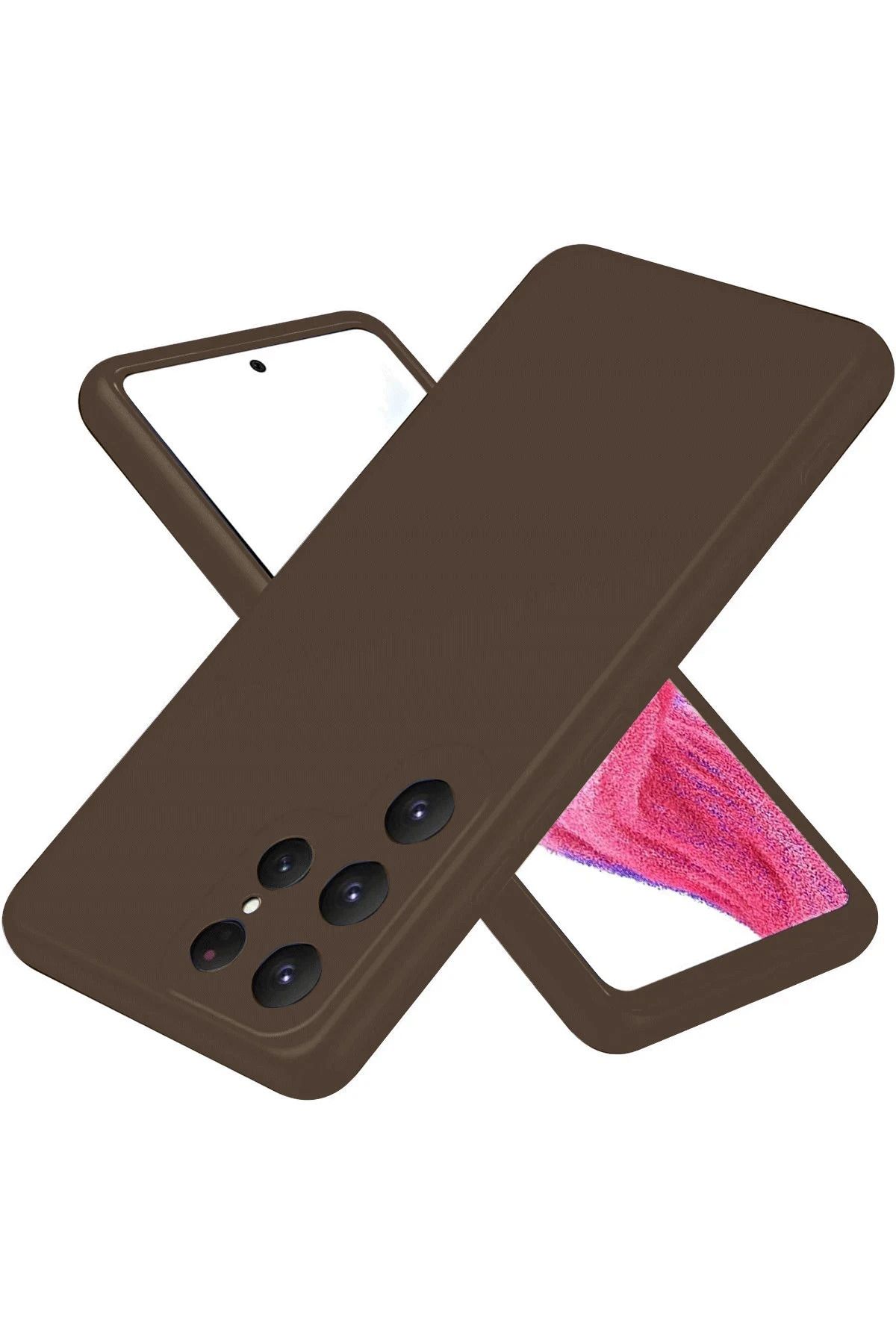 NewFace Samsung Galaxy S25 Ultra Kılıf First Silikon - Kahverengi MXMPA