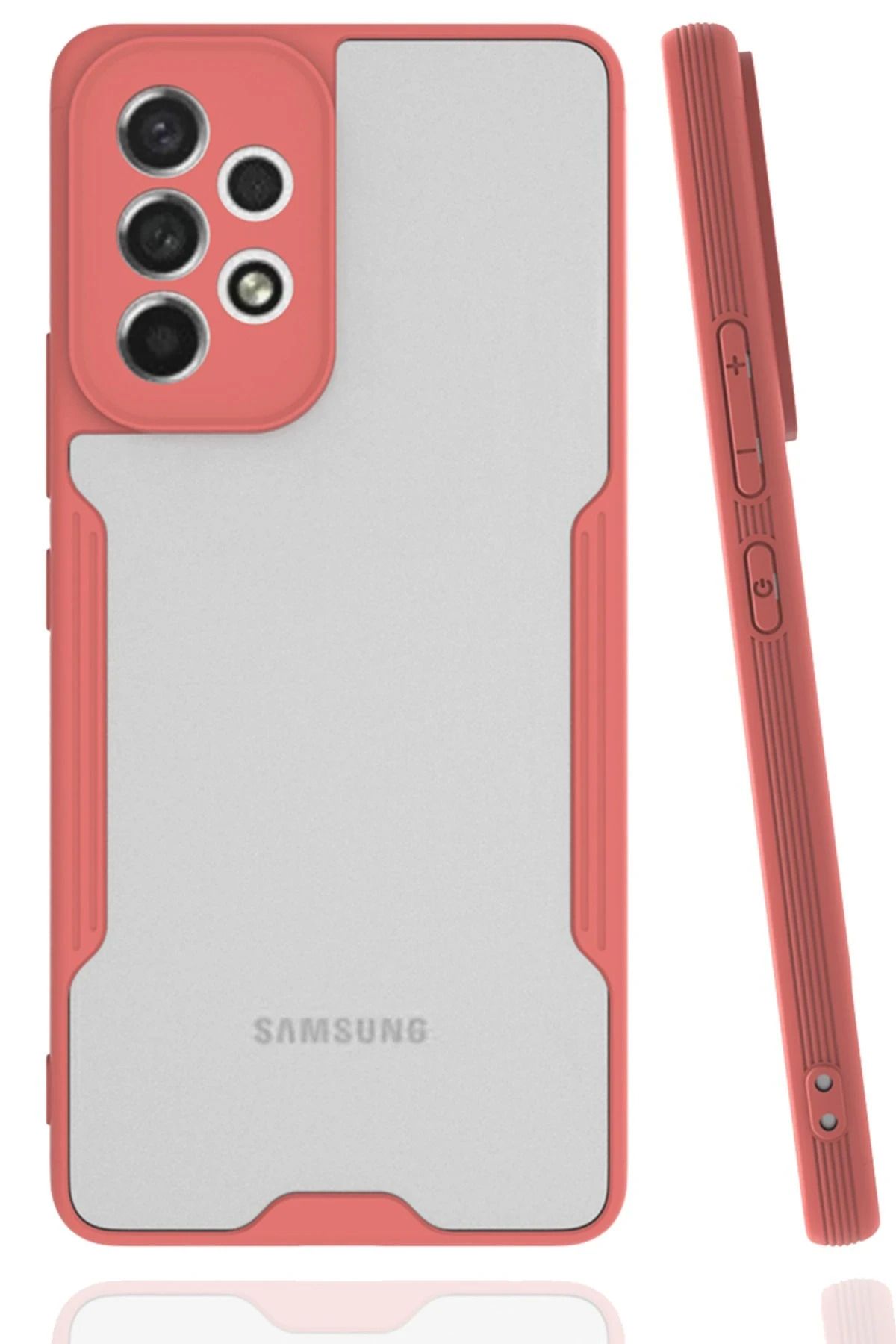 NewFace Samsung Galaxy A33 5G Kılıf Platin Silikon - Pembe MXMPA