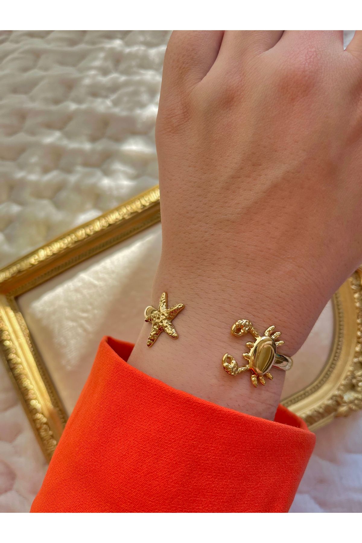 sirius jewelry 316L Çelik Yengeç Kelepçe Bileklik