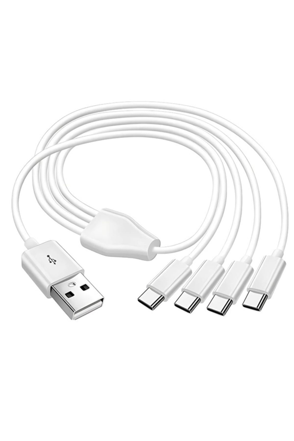 Zilevo 4 in 1 USB Tip-C Şarj Kablosu Çoklayıcı 1 Metre