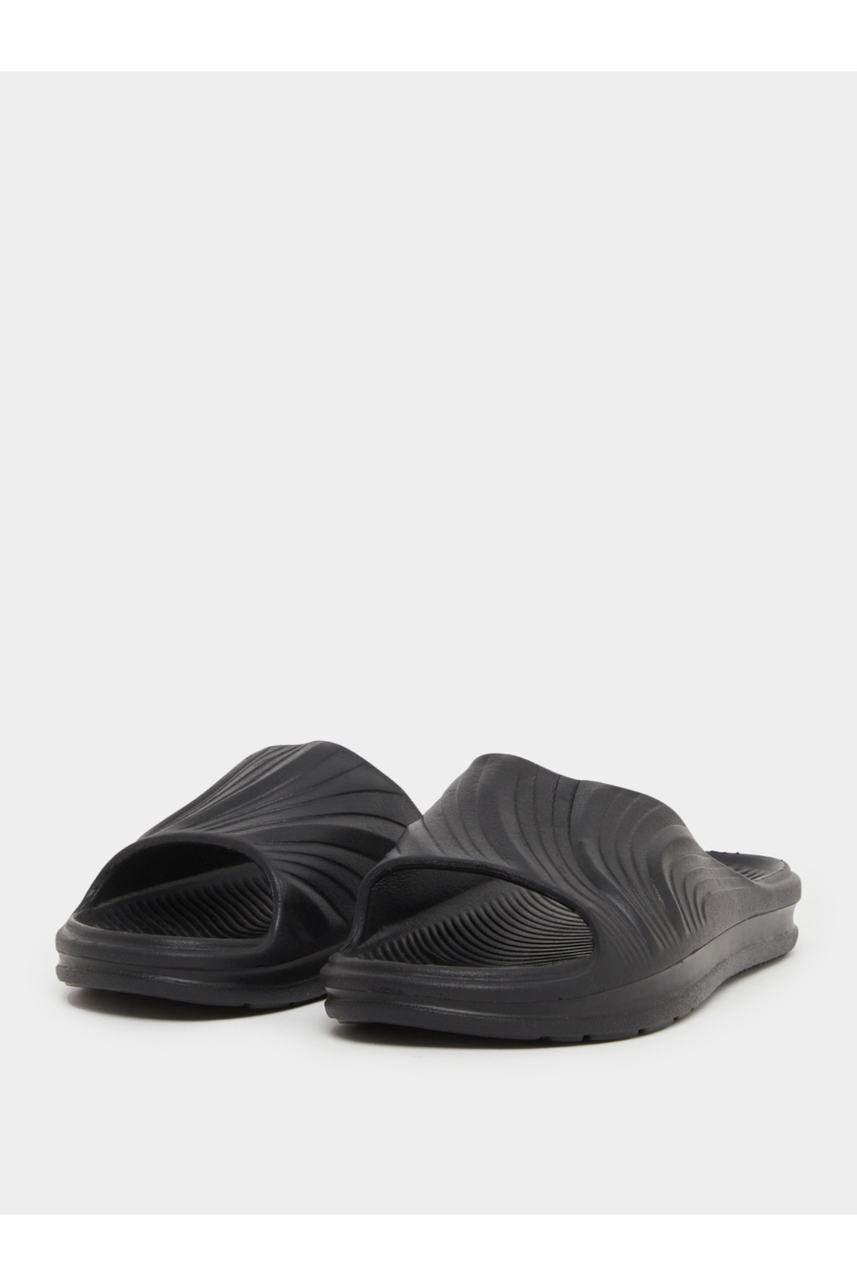 Styli-Abstract Textured Open Toe Slip-On Slides 2