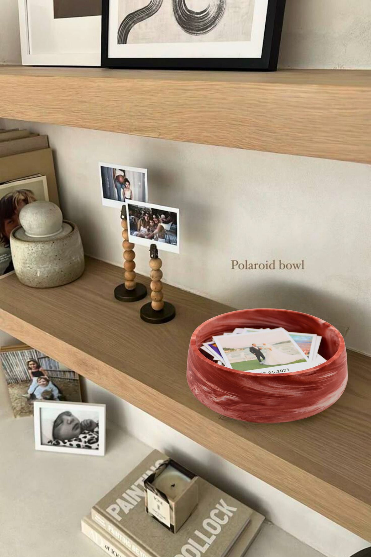 pamircandles Polaroid Bowl Hatıra Kasesi Resimler için Renkli El Yapımı Kase orta sehpa dekoratif