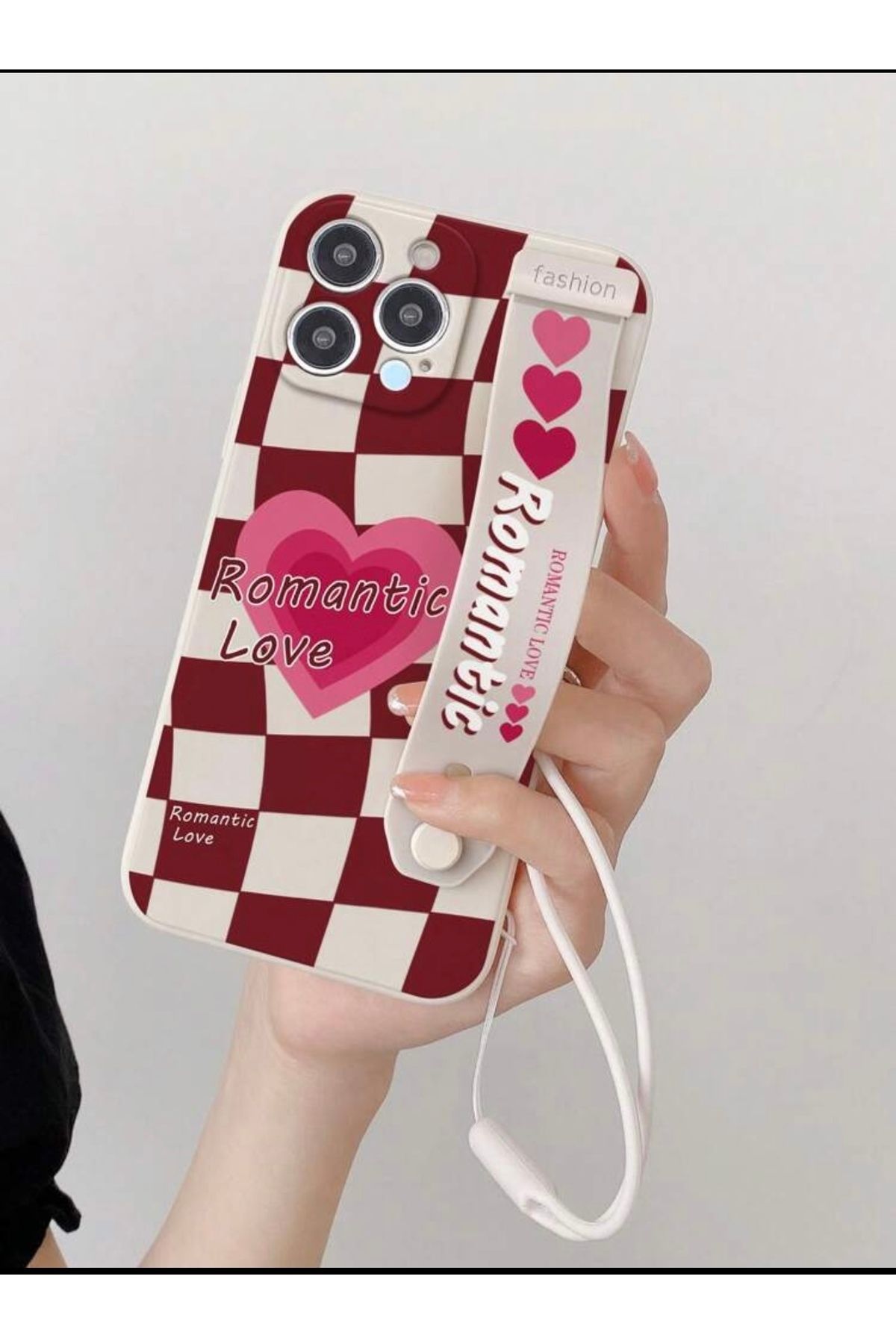 MirazTasarim IPHONE 14 PRO MAX TELEFON İPLİ TUTMA AKSESUARLI EKRU KILIF