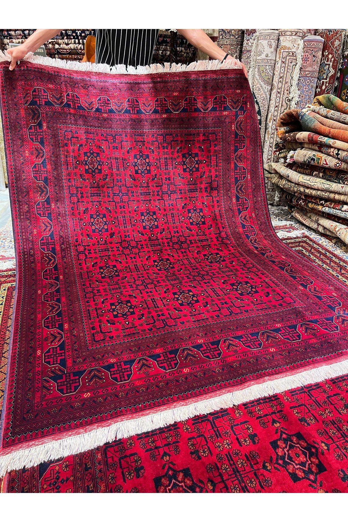 RD RAMAZAN DAĞ EL HALI SANATI El Dokuma Afgan Bilicik Halısıdır Birinci Sınıf Kalitesi Ebat 210x152