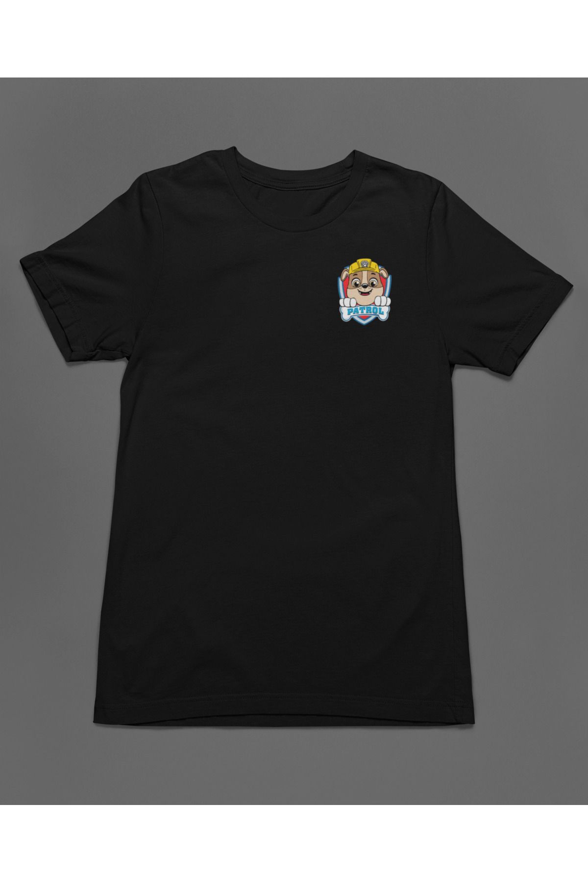 Bumeta Sarı Kasklı Kurtarıcı Rubble Paw Patrol Unisex Tişört T-Shirt