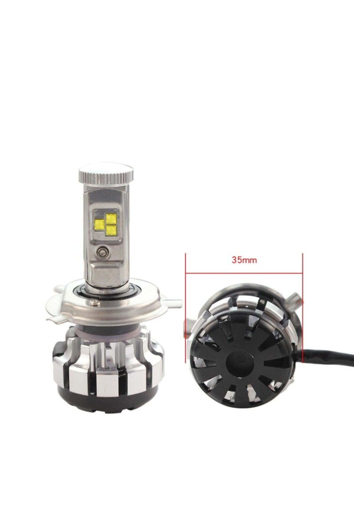 TECHSTAR-Set de 2 LED-uri auto Techstar® T1S, H4, 40w, 8000 lumeni, 6500K, AUTO, 12-24 volți, CREE, Canbus, aluminiu 6