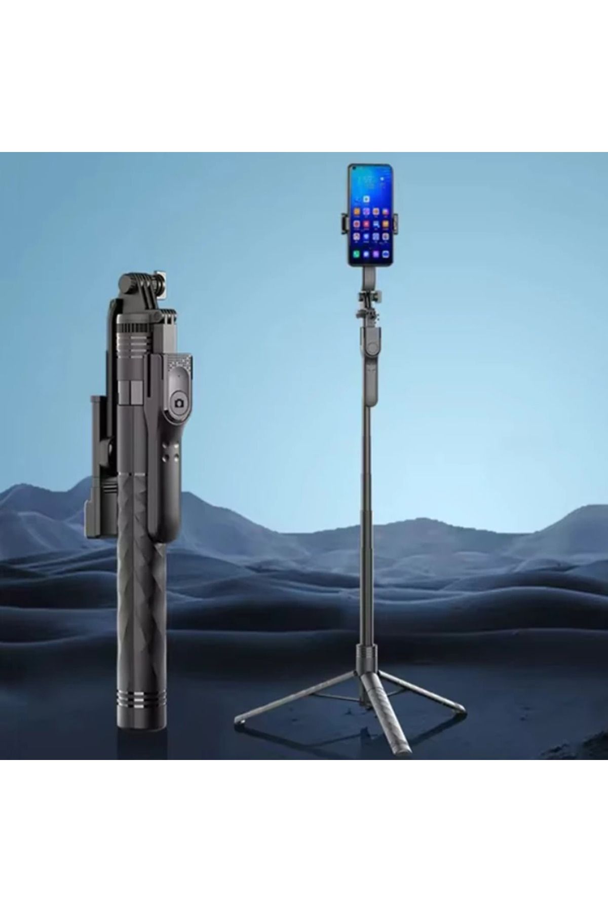 demila ALLY K28 Uzaktan Kumandalı Canlı Yayın Bluetooth Standlı Selfie Çubuğu Tripod- - MLA3228-7608