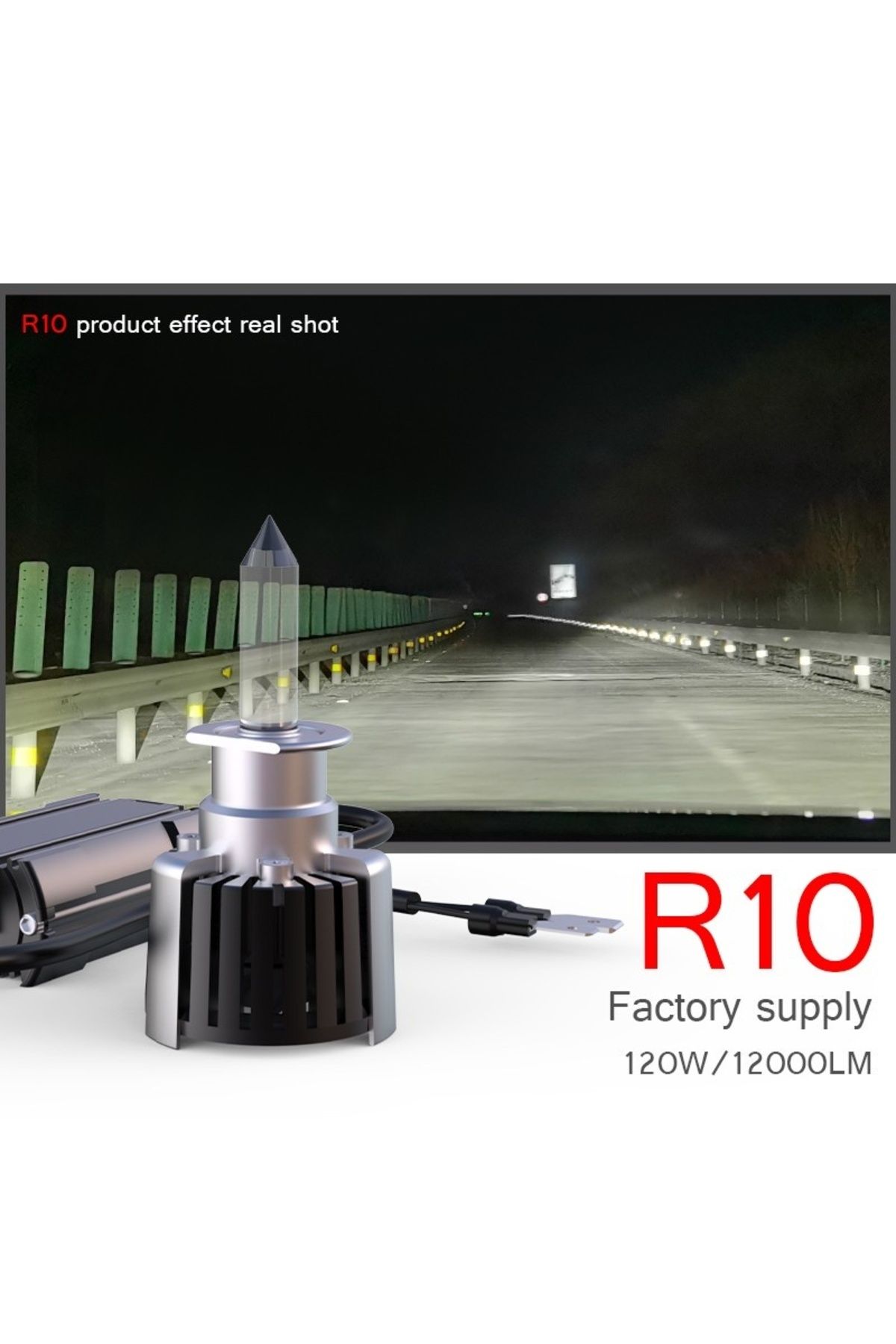 TECHSTAR-Set of 2 Techstar® R10 Auto LEDs, H1, 45w, 5000 Lumens, 6500K, AUTO, 12-24 Volts, CSP, Canbus, Alumi 4