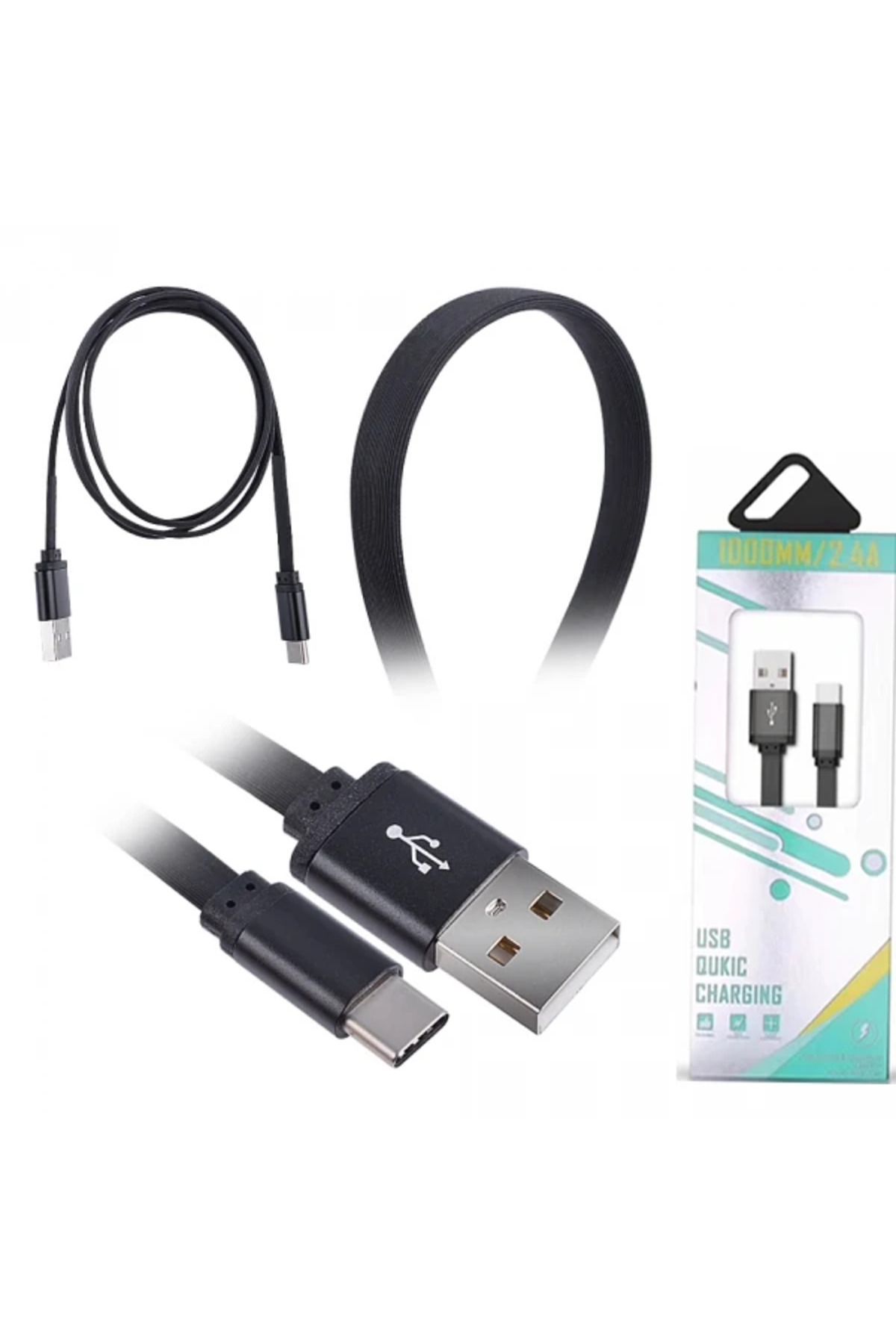 Uyguna Kapında Ally Usb Type-C Yumuşak Dokulu 2.4a Hızlı Şarj Usb Kablo 1 Metre-(5775) - SVU6261-1746