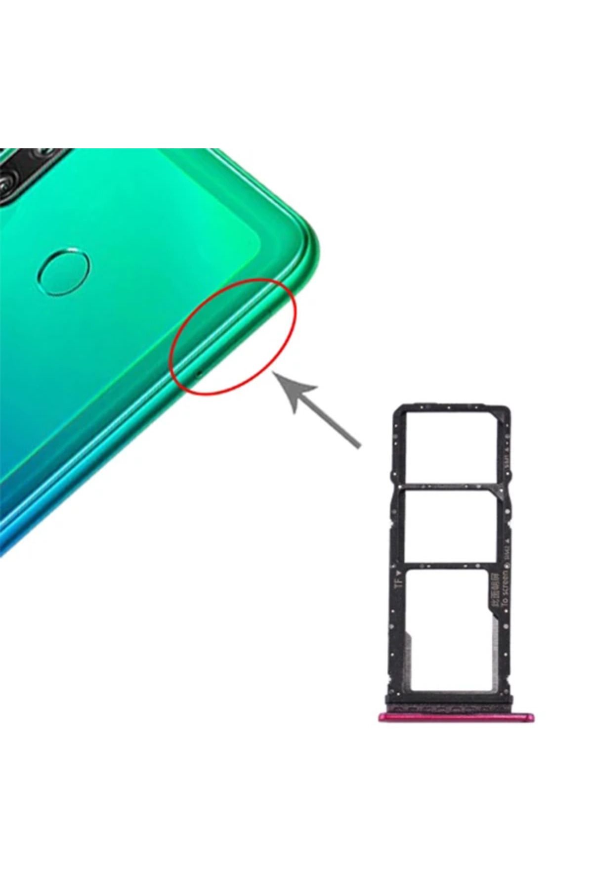 mudikonsept Huawei P40 Lite Sim Hafıza Kart Kapağı Tutucu-(5775) - MDE5149-8232