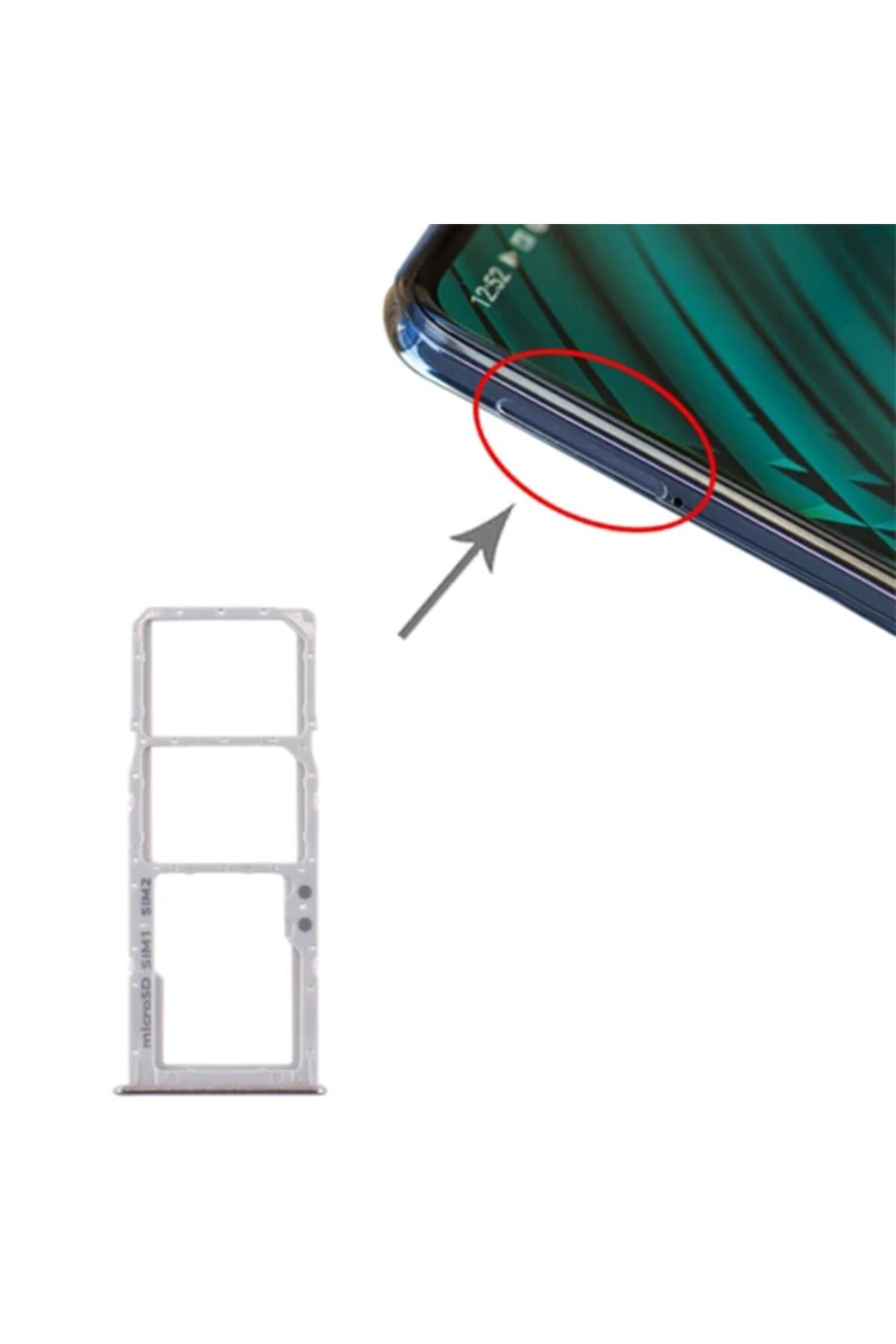 mudikonsept Samsung Galaxy A51 SM-A51 Sim Hafıza Kart Kapağı Tutucu-(5775) - MDE8013-6140