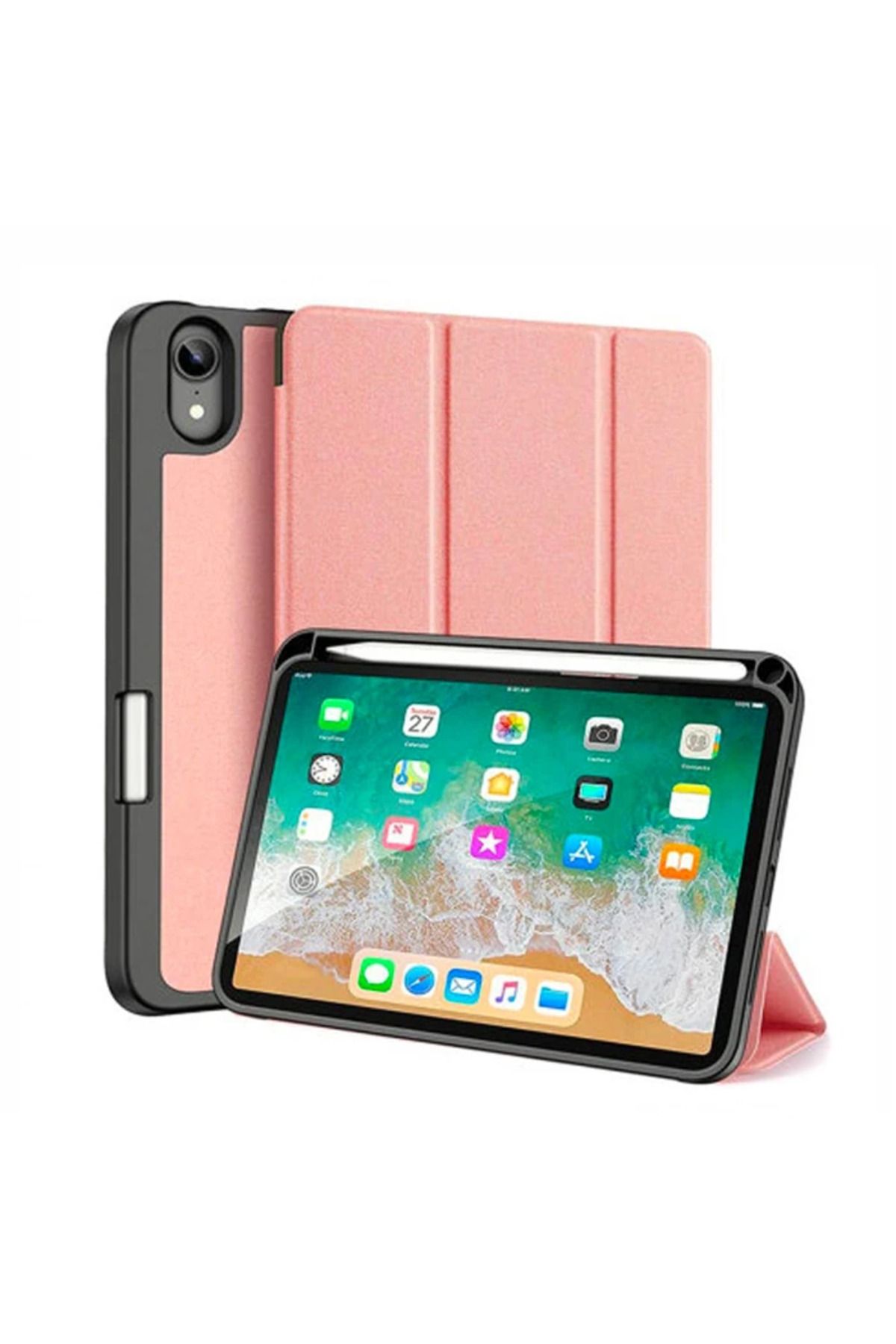 Uyguna Kapında Dux Ducis iPad Mini 6 (2021) Kılıf Kalem Bölmeli Standlı Domo Series-(5775) - SVU6883-3672