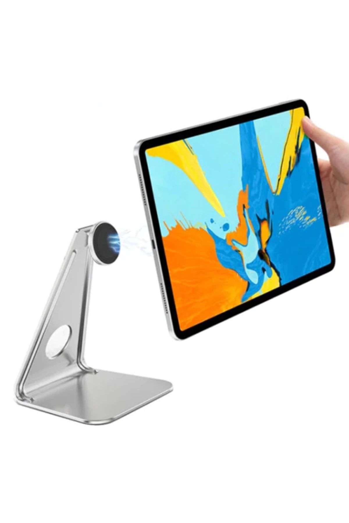 Mobil Dünyası ALLY Metal Masa Üstü Standlı Mıknatıslı Tablet Telefon Tutucu-(5775) - DGL3256-1020