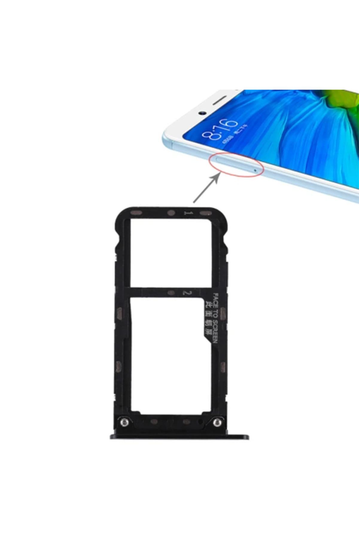Notcraft Xiaomi Redmi NOTE 5 Sim Kart Yuvası Sim Kızağı Sim Tepsisi-(5775) - NOTFRAFT1656-5874