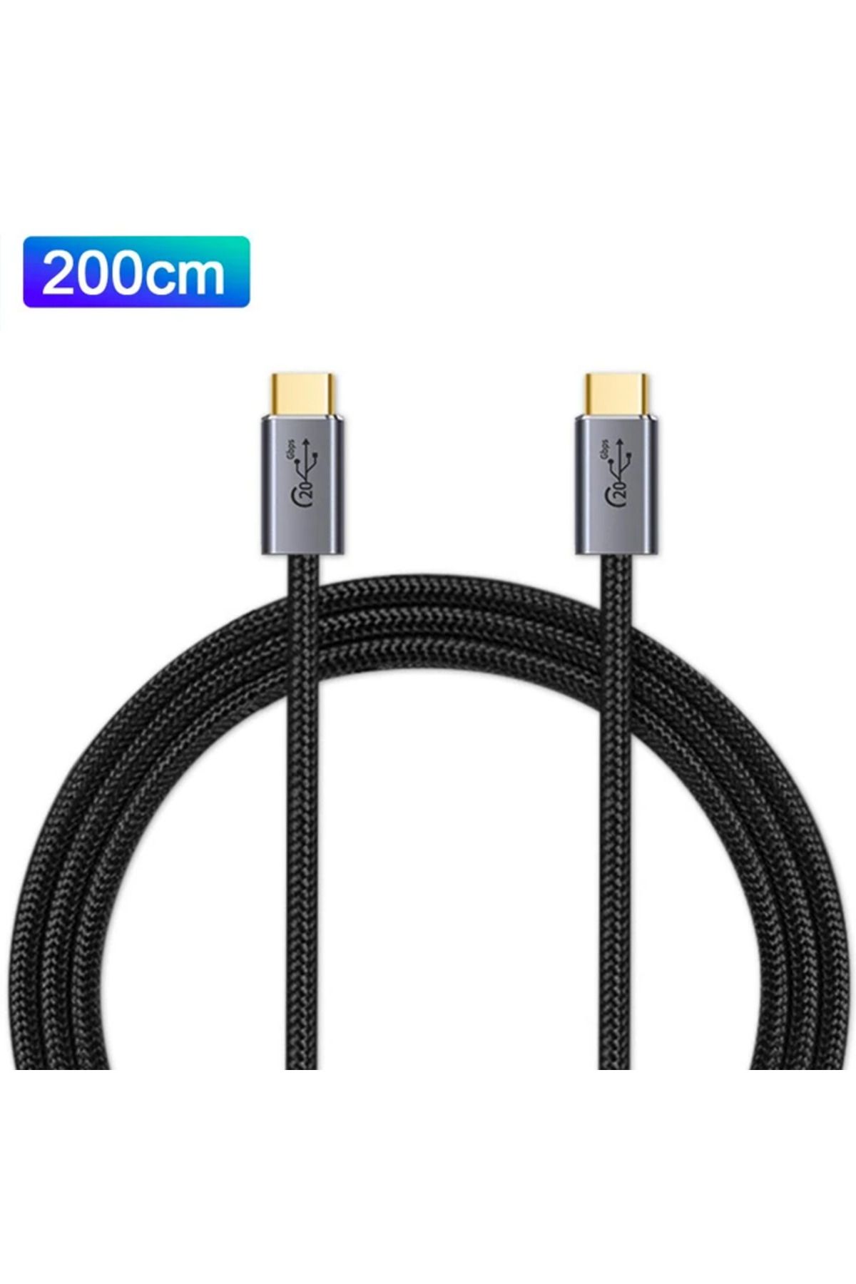 Notcraft Ally 20Gbps 100W Type-C Macbook 8K Görüntü ve Data Şarj Kablosu 2 Metre-(5775) - NOTFRAFT2888-8