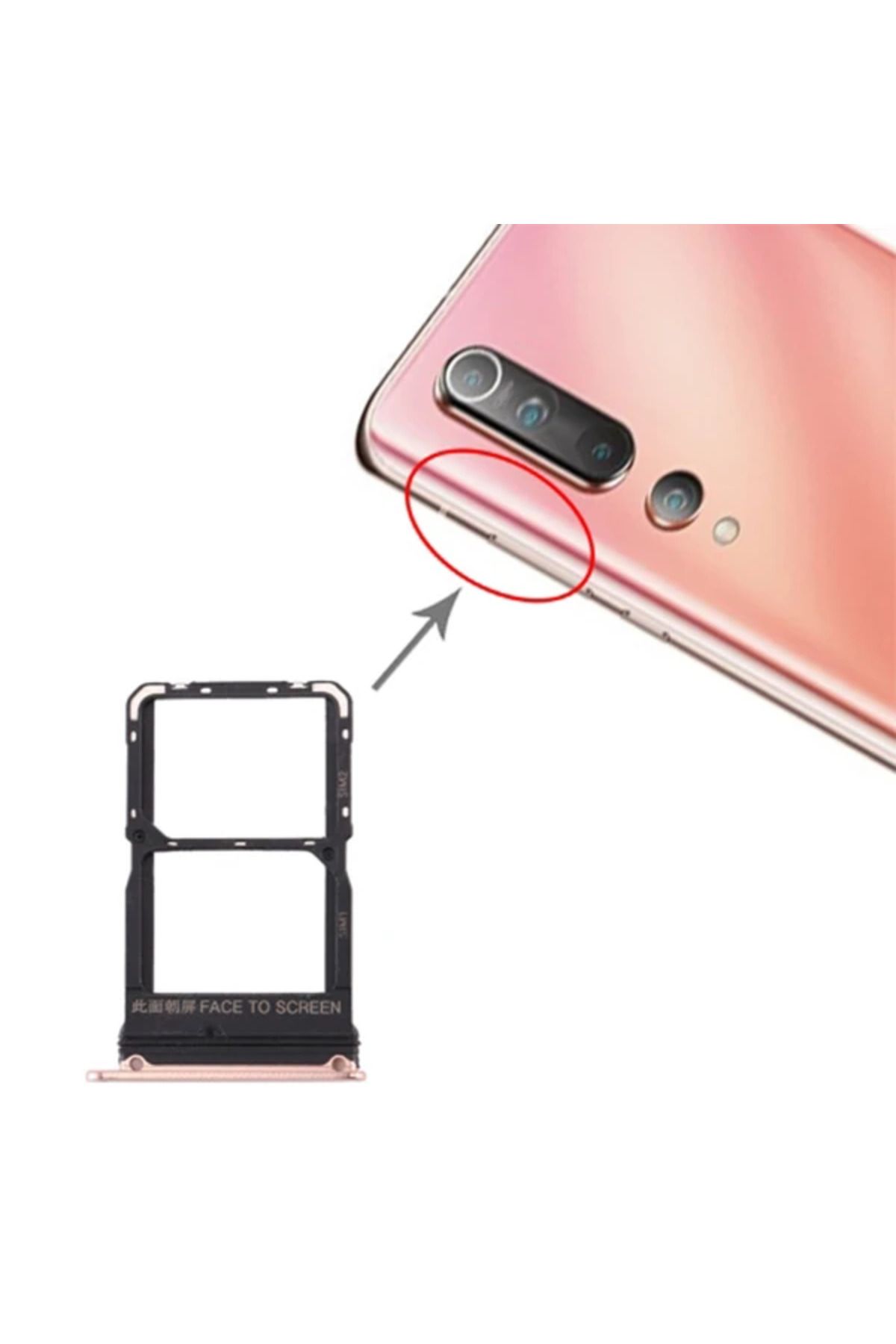 mudikonsept Xiaomi Mi 10 Sim Kart Kapağı Tutucu Sim Yuvası-(5775) - MDE4134-6581