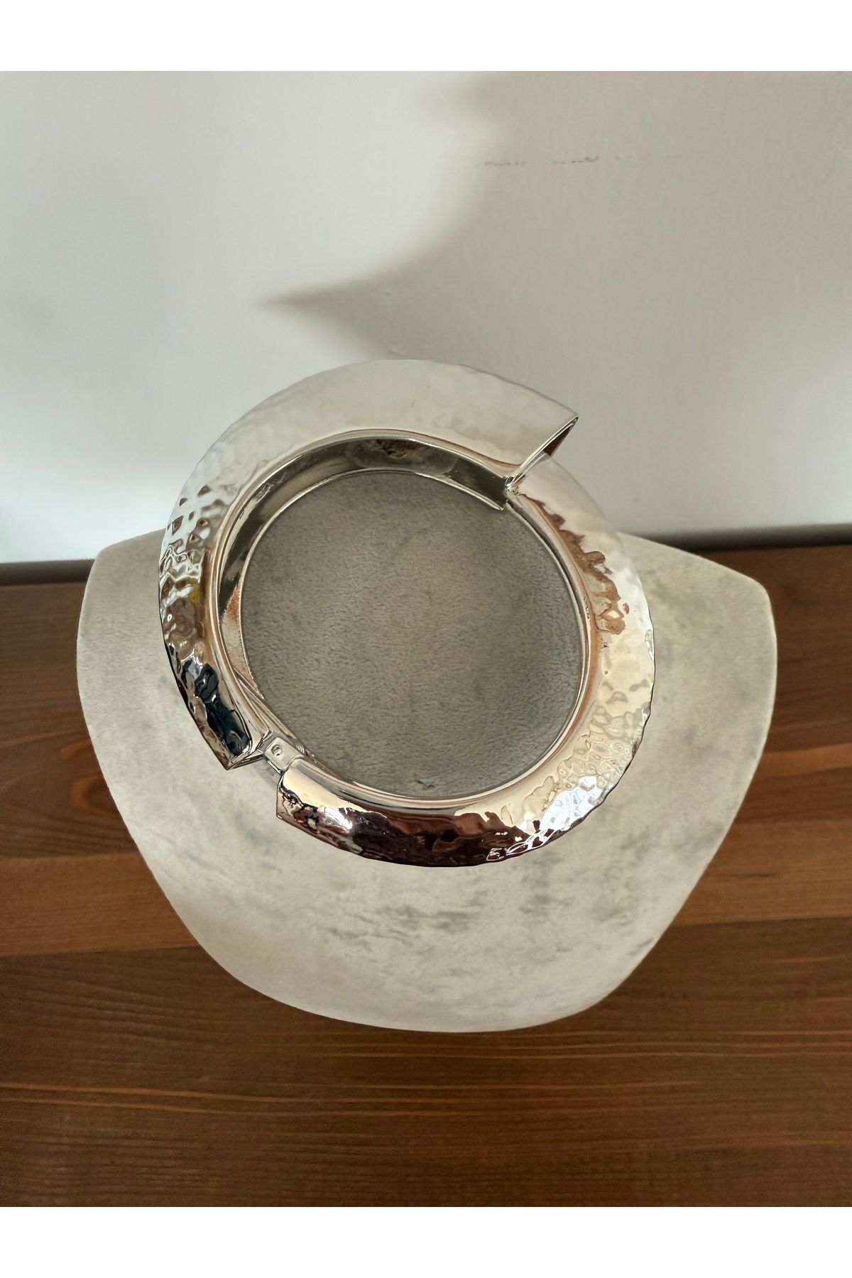 Zenara Accessories Gümüş renk zincir paslanmaz çelik bilezik/kelepçe
