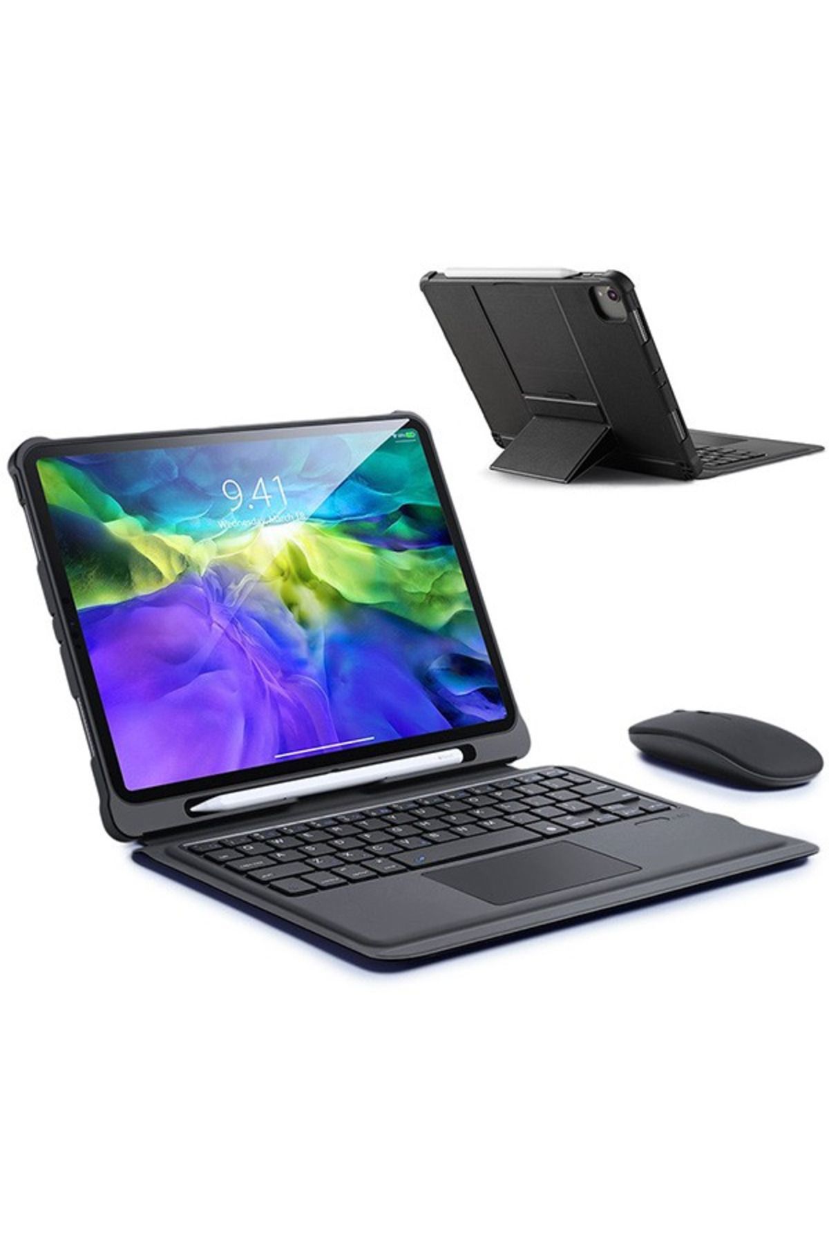 Uyguna Kapında Dux Ducis iPad 11 Pro 10.9 Kablosuz Bluetooth Klavye Touchpad Kılıf 2021-2020-2018 - SVU1200-7370