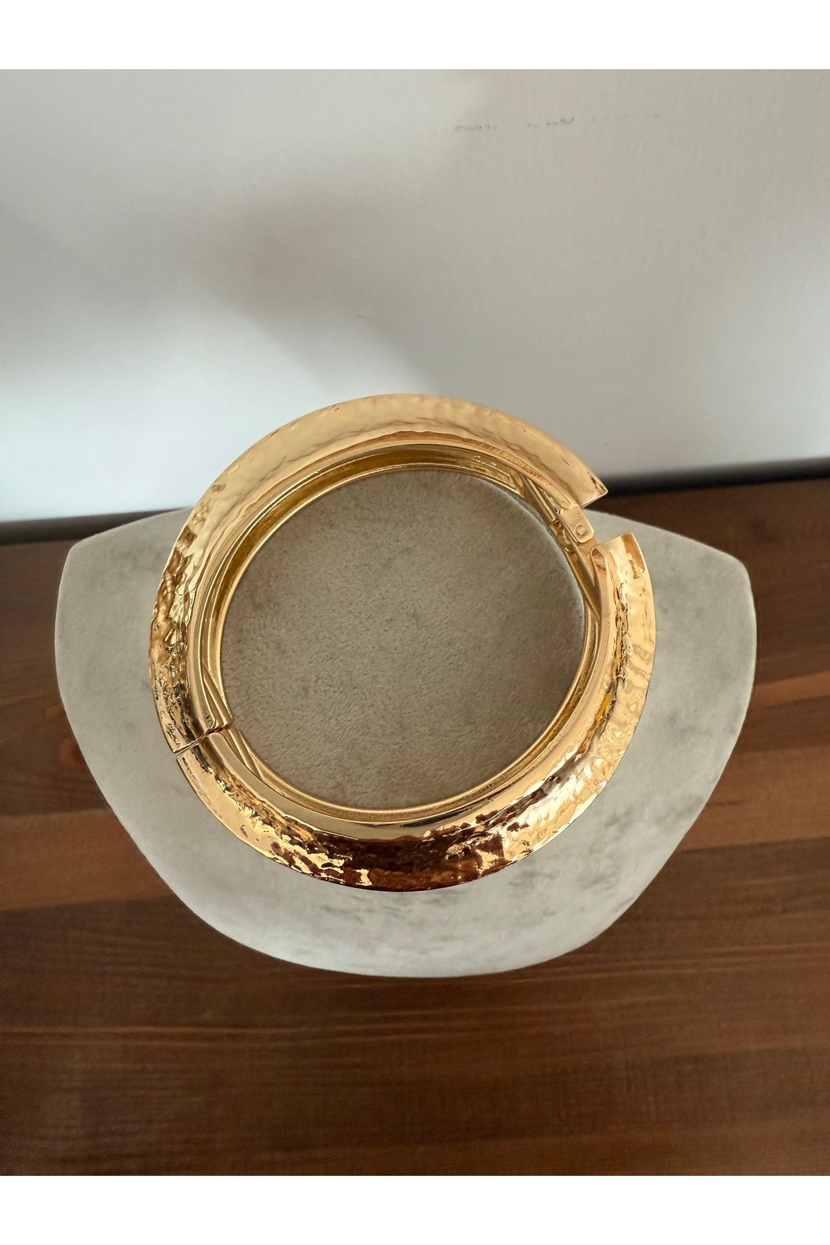 Zenara Accessories Altın / Gold zincir paslanmaz çelik bilezik/kelepçe
