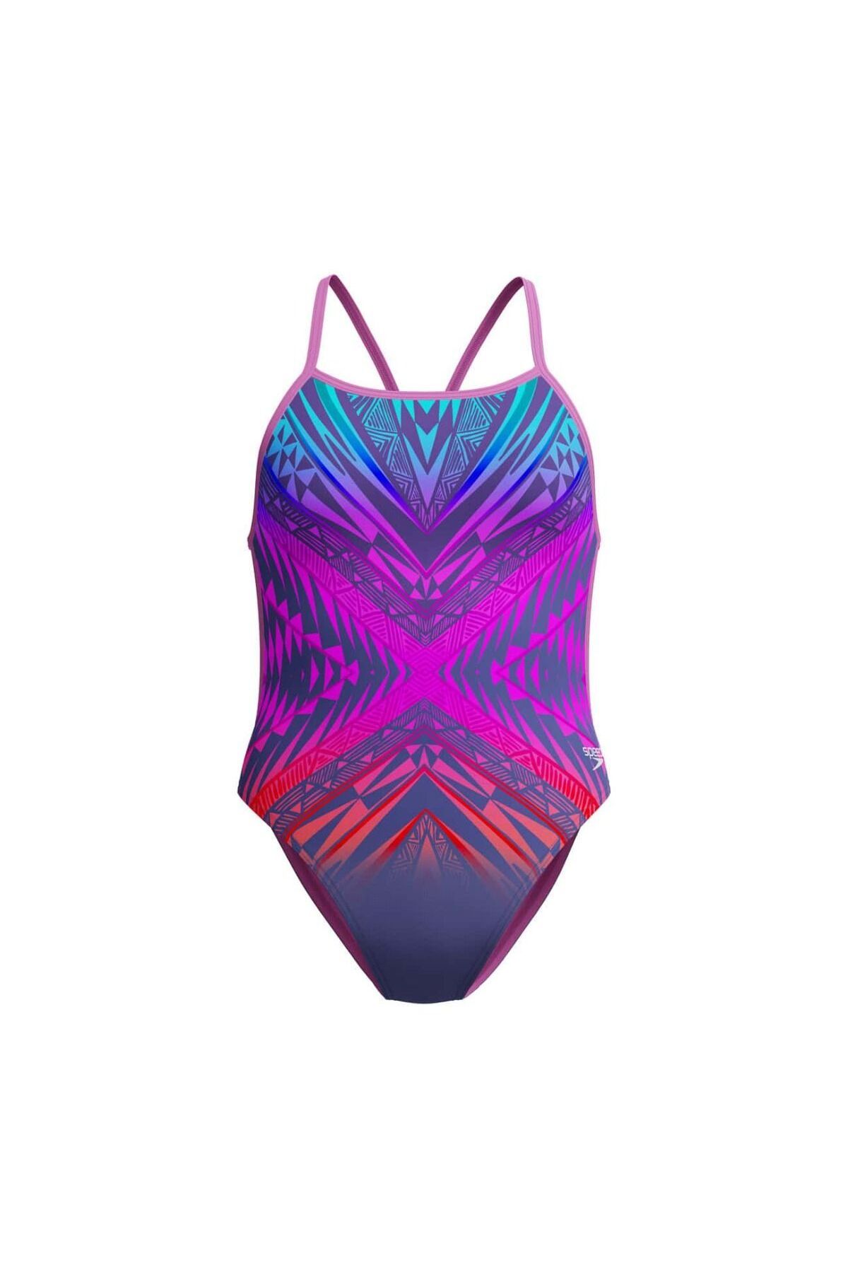 SPEEDO VBack Kaleidoscope Kadın Mayosu