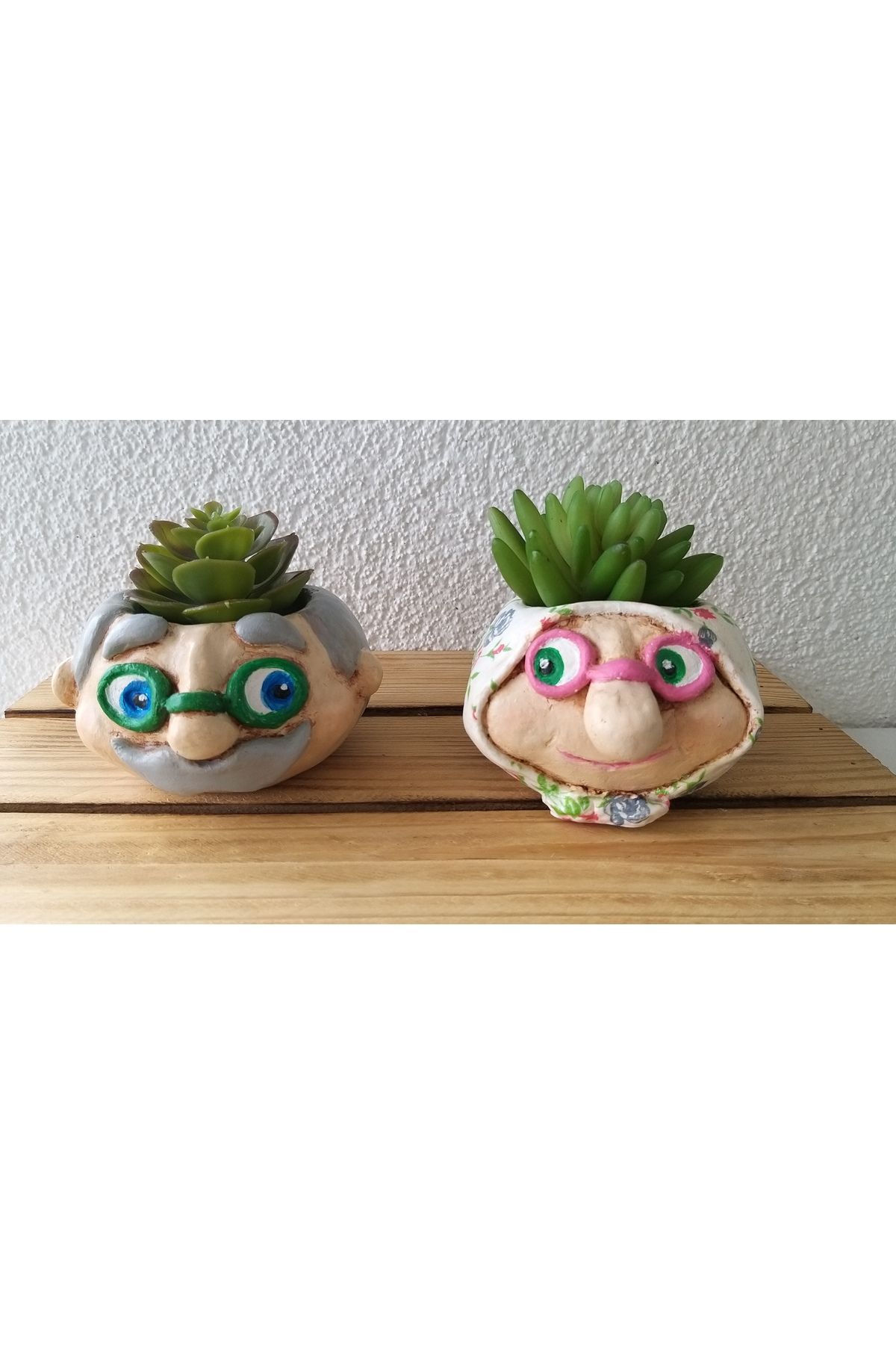 JELLY DEDE İLE NİNE SAKSI SET- ÇİÇEK DESENLİ