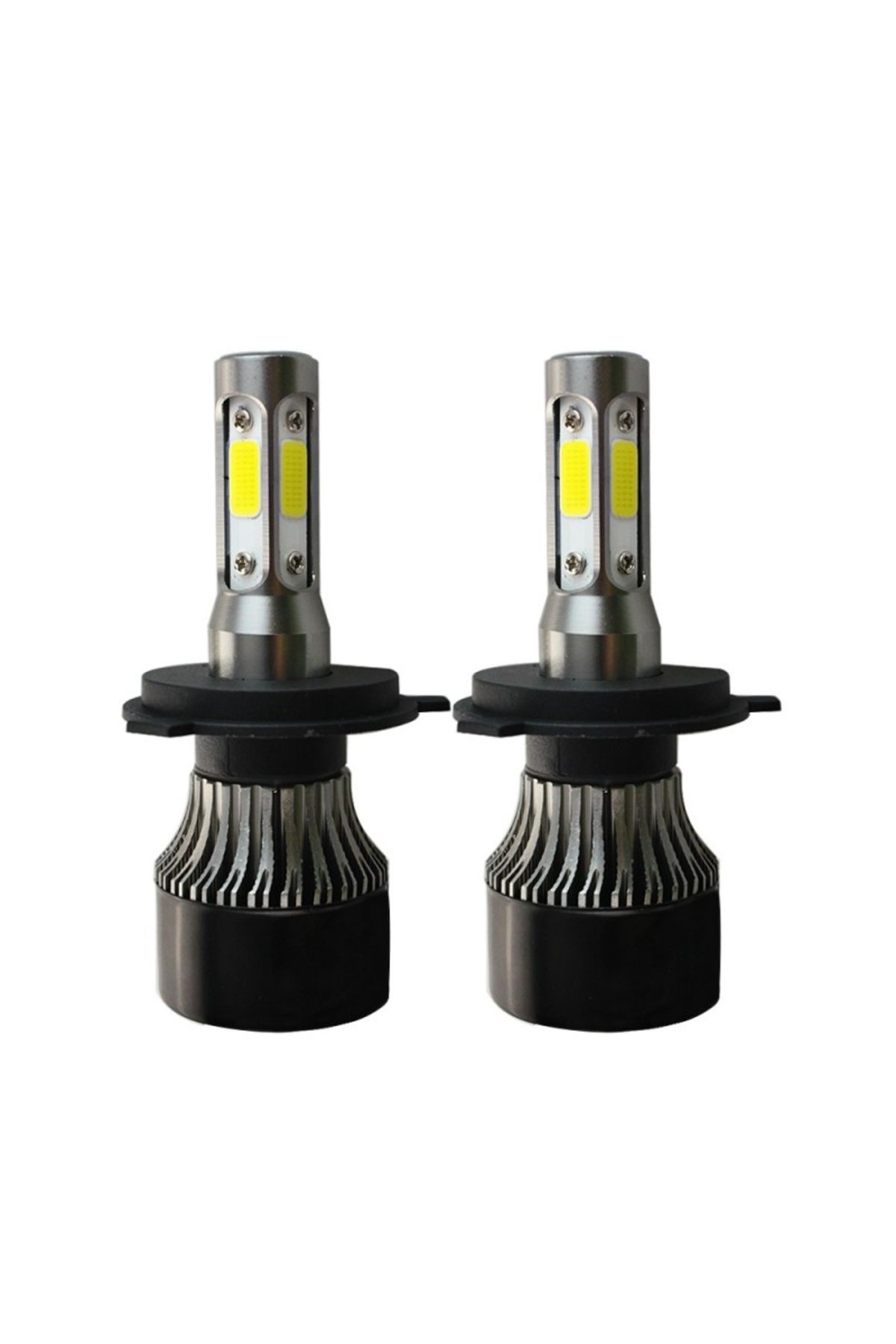 TECHSTAR-Set of 2 Techstar® S4 Auto LEDs, H4, 40w, 4000 Lumens, 6500K, AUTO, 12-24 Volts, COB, Canbus, Alumin 1