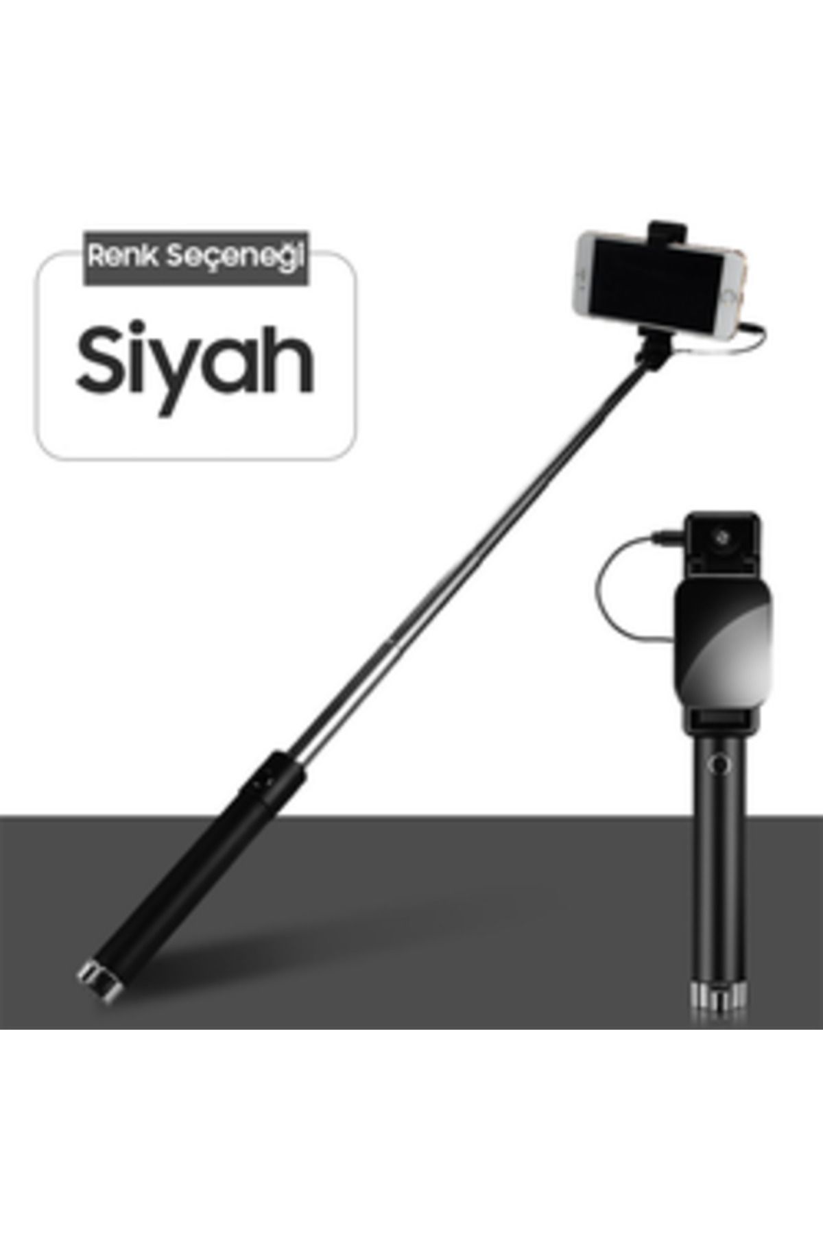 mudikonsept Ally Universal İOS Android Aynalı Tuşlu Selfie Çubuğu-(5775) - MDE3213-6668