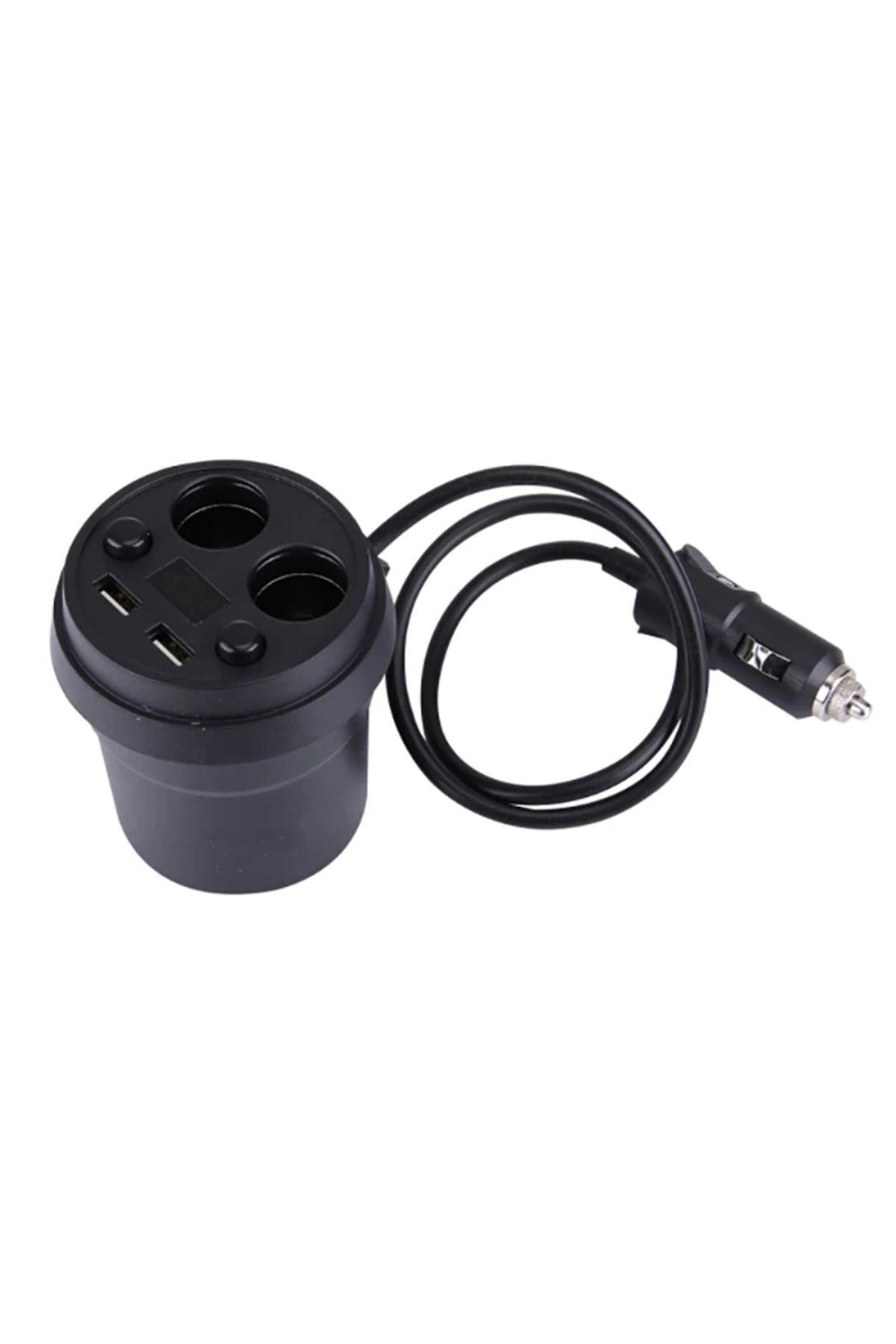 Lokal Marketing ALLY Car Cup Cift Usb Dijital Gostergeli Araç Şarjı-(5775) - LKM6610-9136