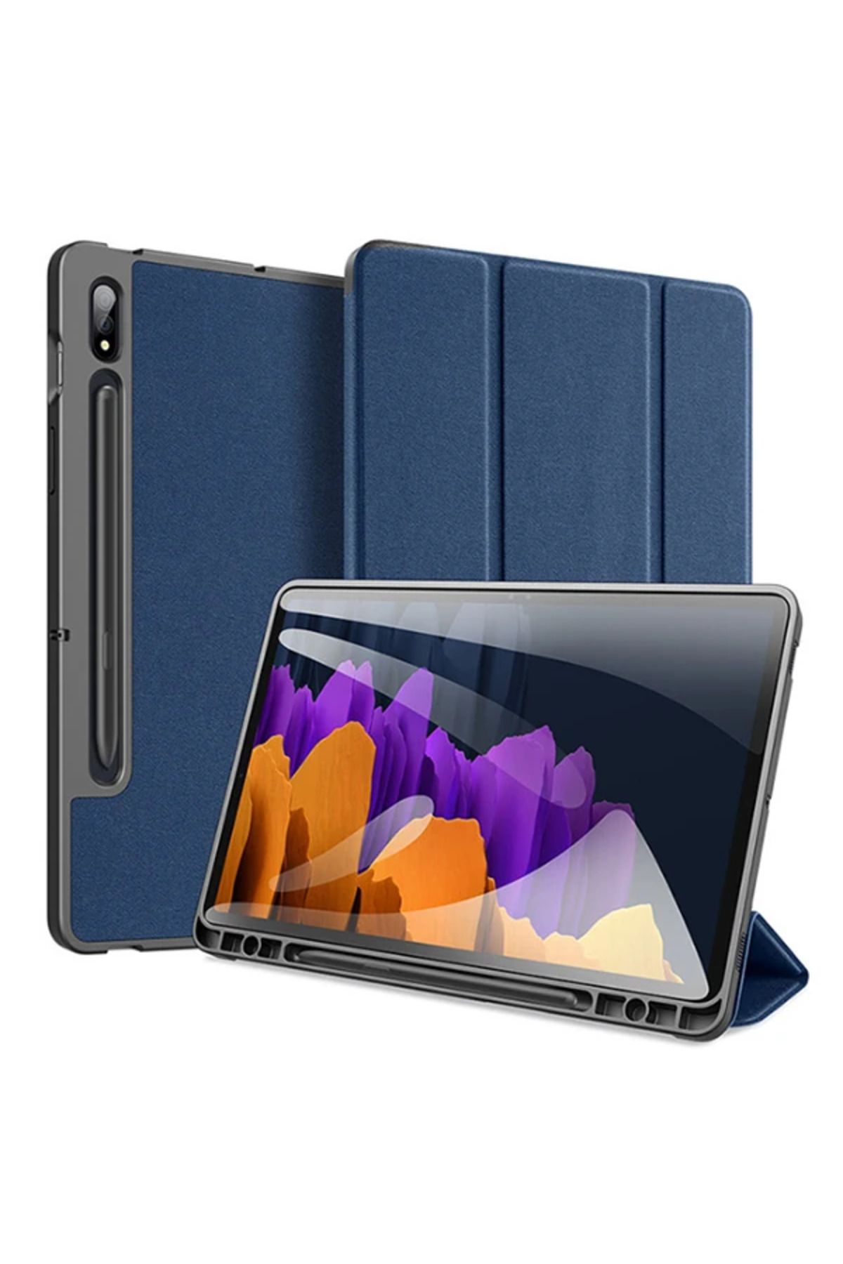 Uyguna Kapında Dux Ducis SM Galaxy Tab S8 (X700/X706) S7 (T870/T875/T876B) Kılıf Kalem Yerli Mık - SVU1086-5573
