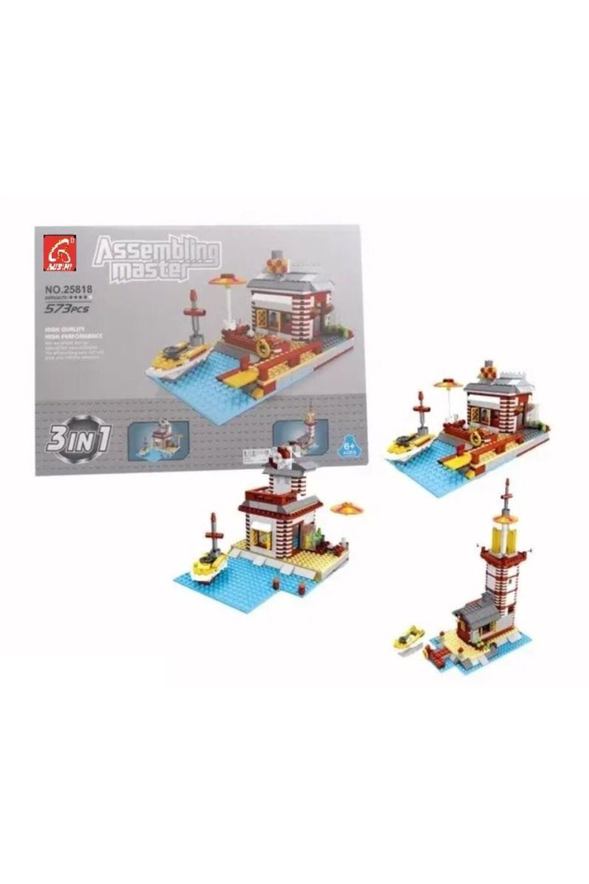 BYR Fırsat Byr Assembling Master 573 Parça 3 In 1 İskele Ve Deniz Feneri Yeni