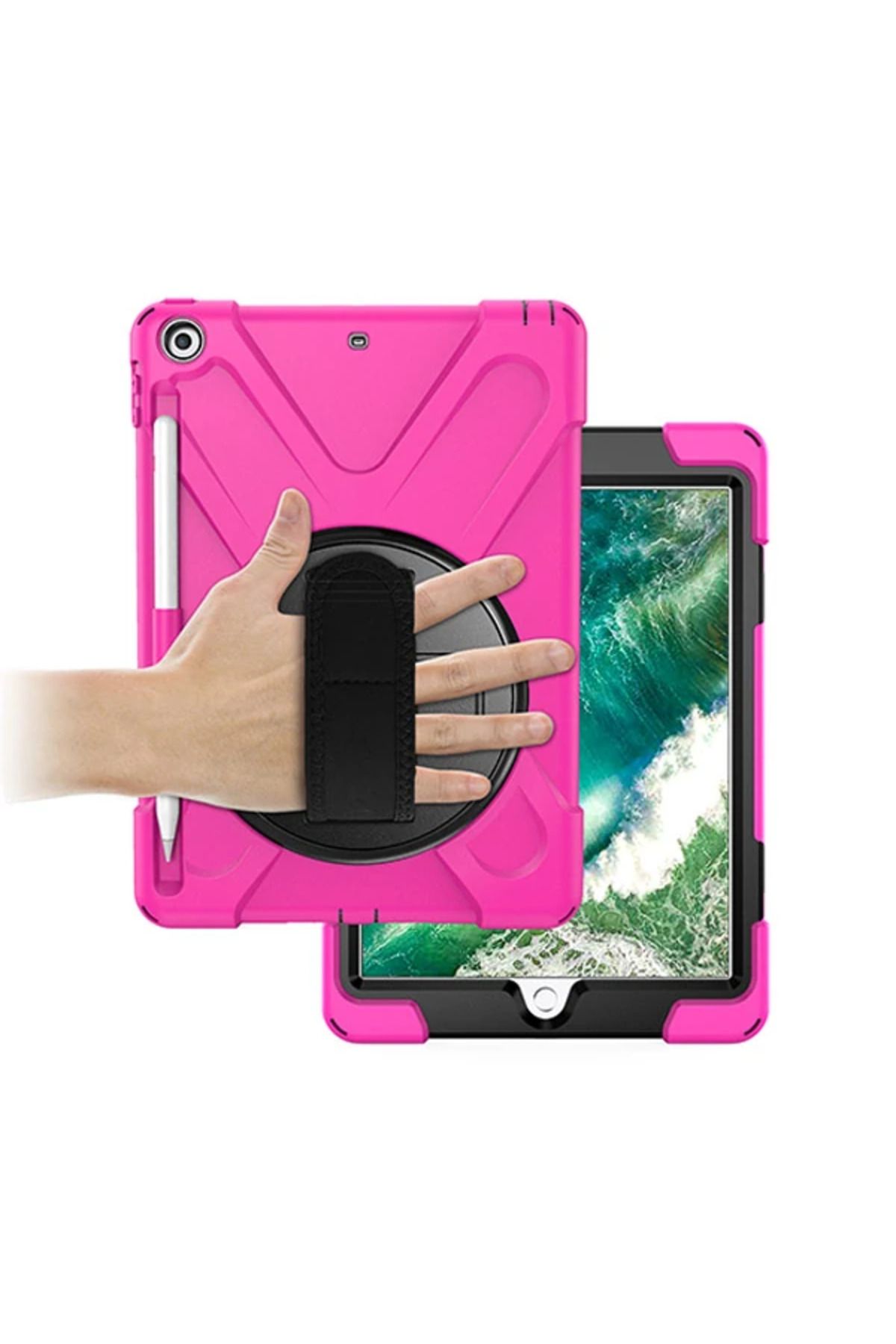 Uyguna Kapında İPad 9.72017 İPad 9.7 2018 Kalem Yerli Standlı Zırh Kılıf/shockproof case-(577 - SVU5803-1449