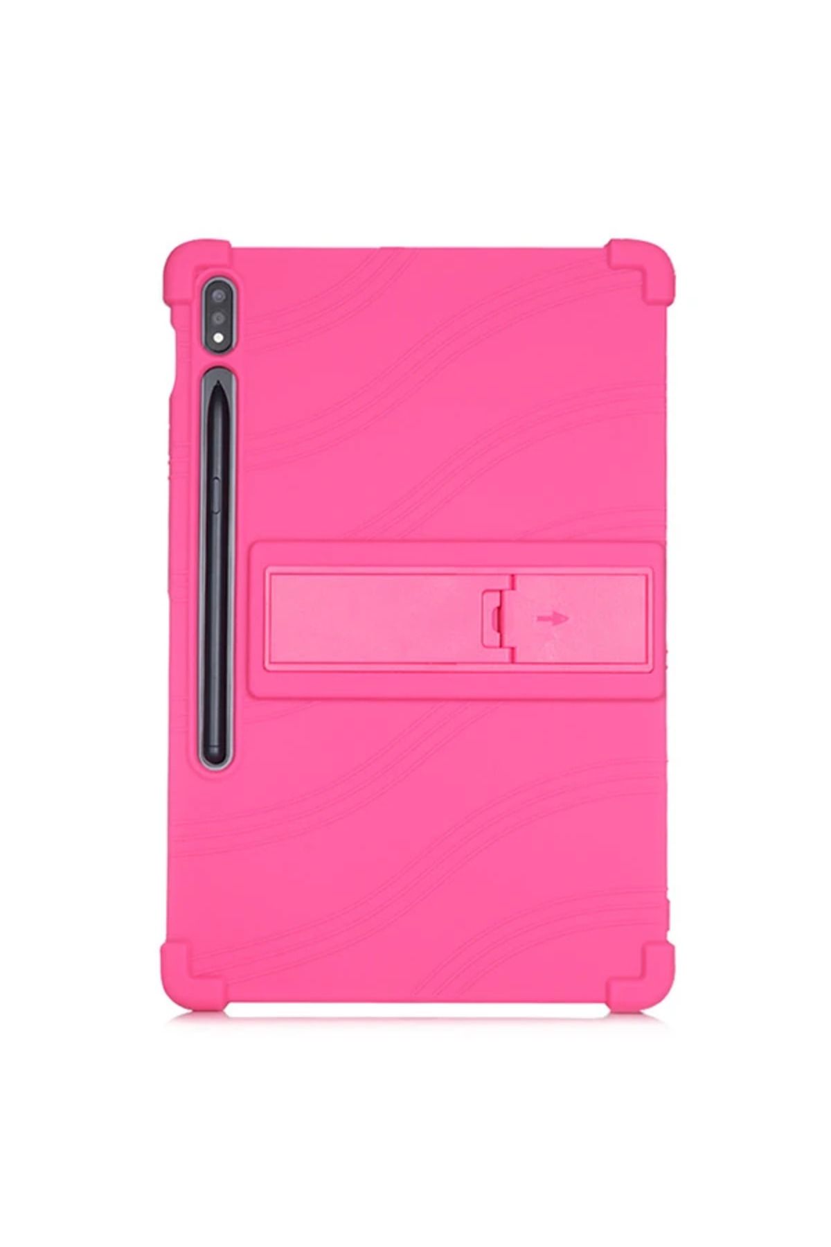 Uyguna Kapında ALLY Galaxy Tab S8 S7 T870 / T875 11 inç Standlı Silikon Kılıf-(5775) - SVU5244-5037
