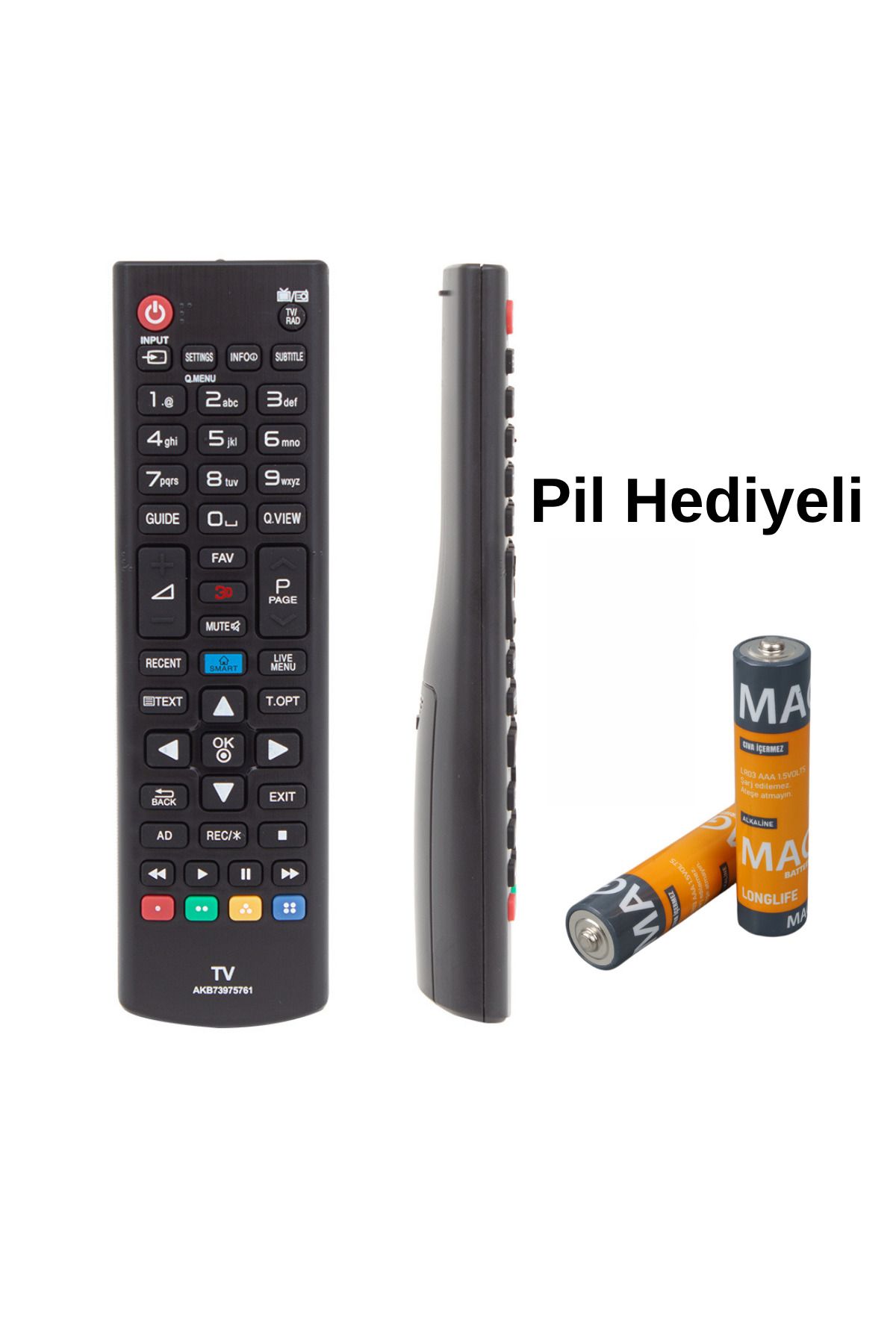 Rabelix Online Marketing Pil Tak Çalıştır LG Marka Bütün Modellerine Uyumlu Tv Kumandası Pil Hediyeli
