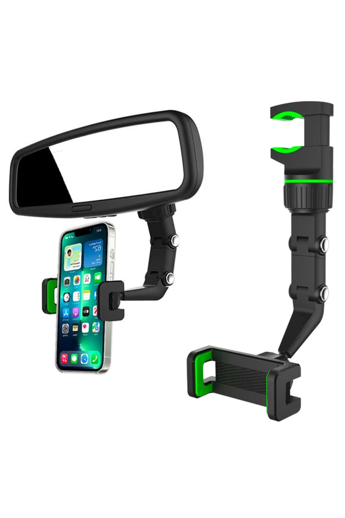 demila ALLY 360 Dönebilen Multifonksiyonel Dikiz Aynası Araç Telefon Tutucu-(5775) - MLA4768-9794 uyumlu