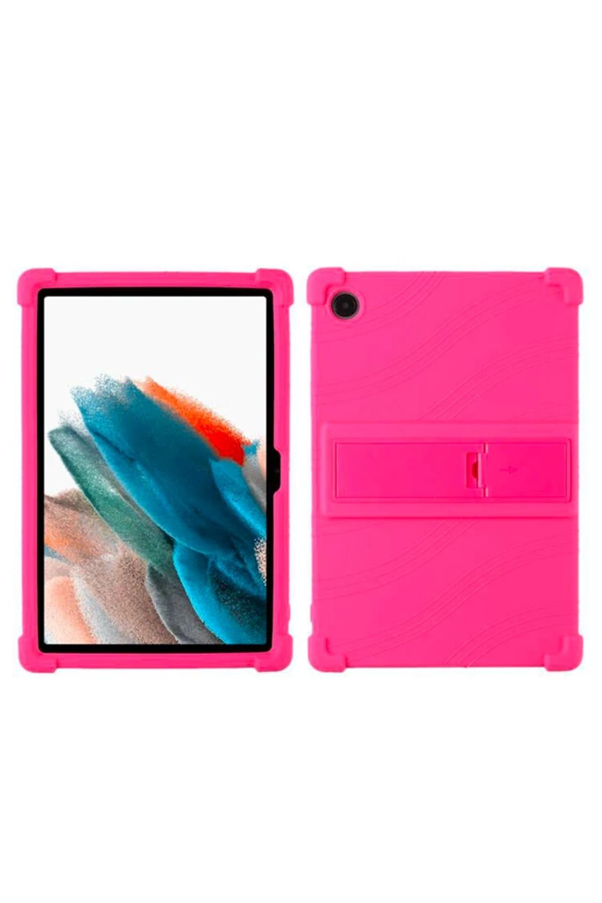demila Ally SM Galaxy Tab A8 2021 10.5 (X200/X205) Kılıf Standlı Silikon Kılıf-(5775) - MLA3211-7977