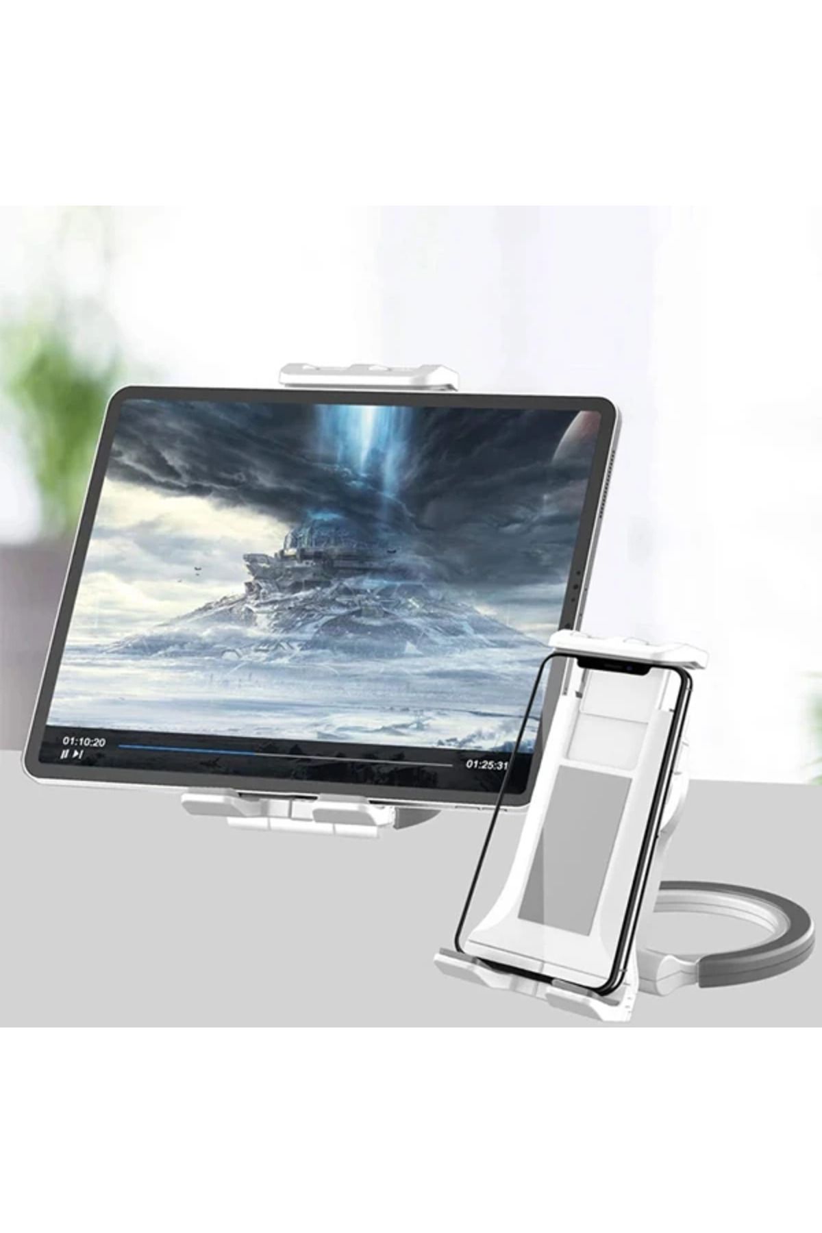 Mobil Dünyası ALLY PB-47B Askılı Katlanabilen Çok İşlevli Tablet -Telefon Standı Tutucu-(577 - DGL9536-5693