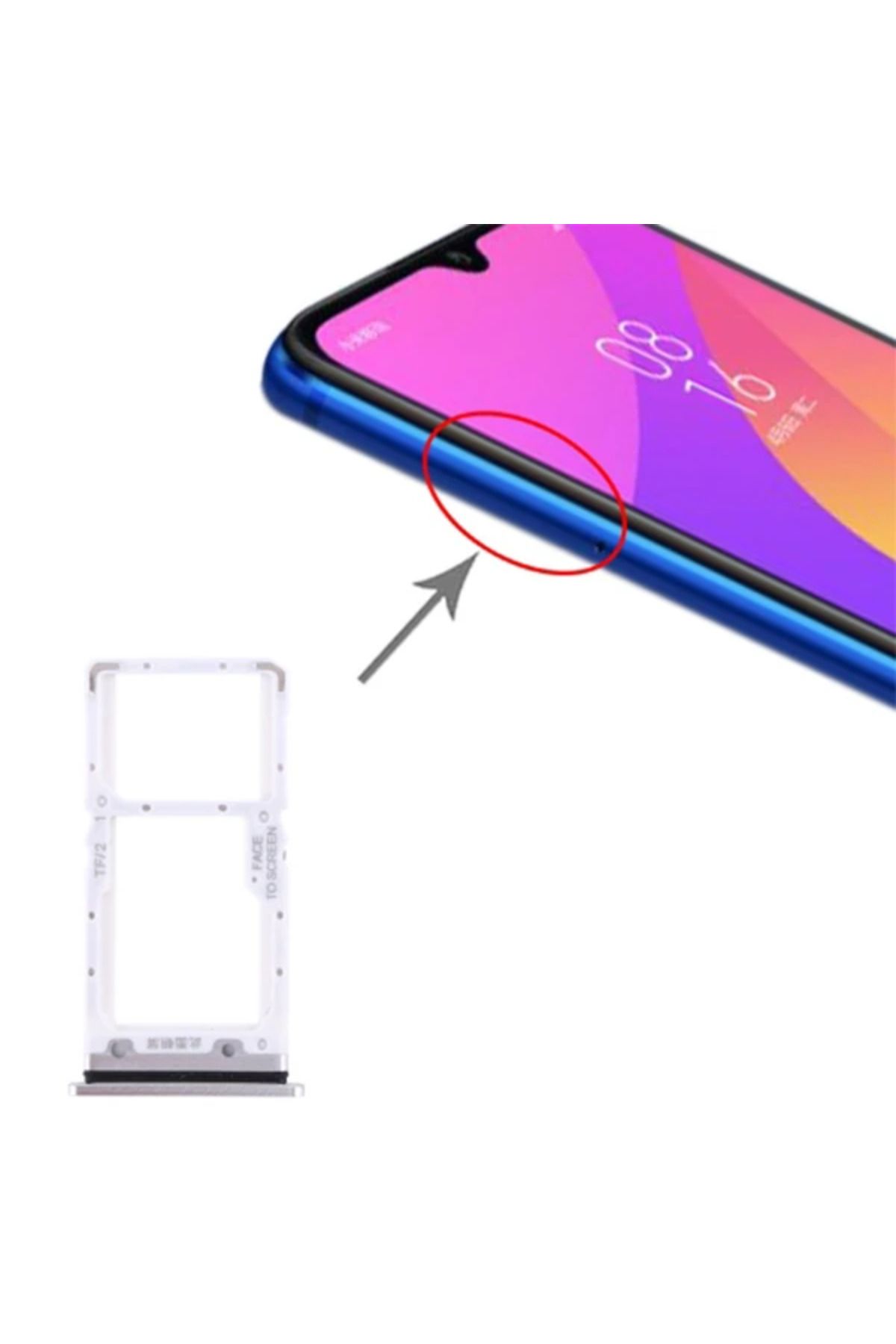 TTK ART Xiaomi Mi CC9E/A3/CC9/Mİ 9 Lite Sim Hafıza Kart Kapağı-(5775) - Ttkteknoloji8643-4793