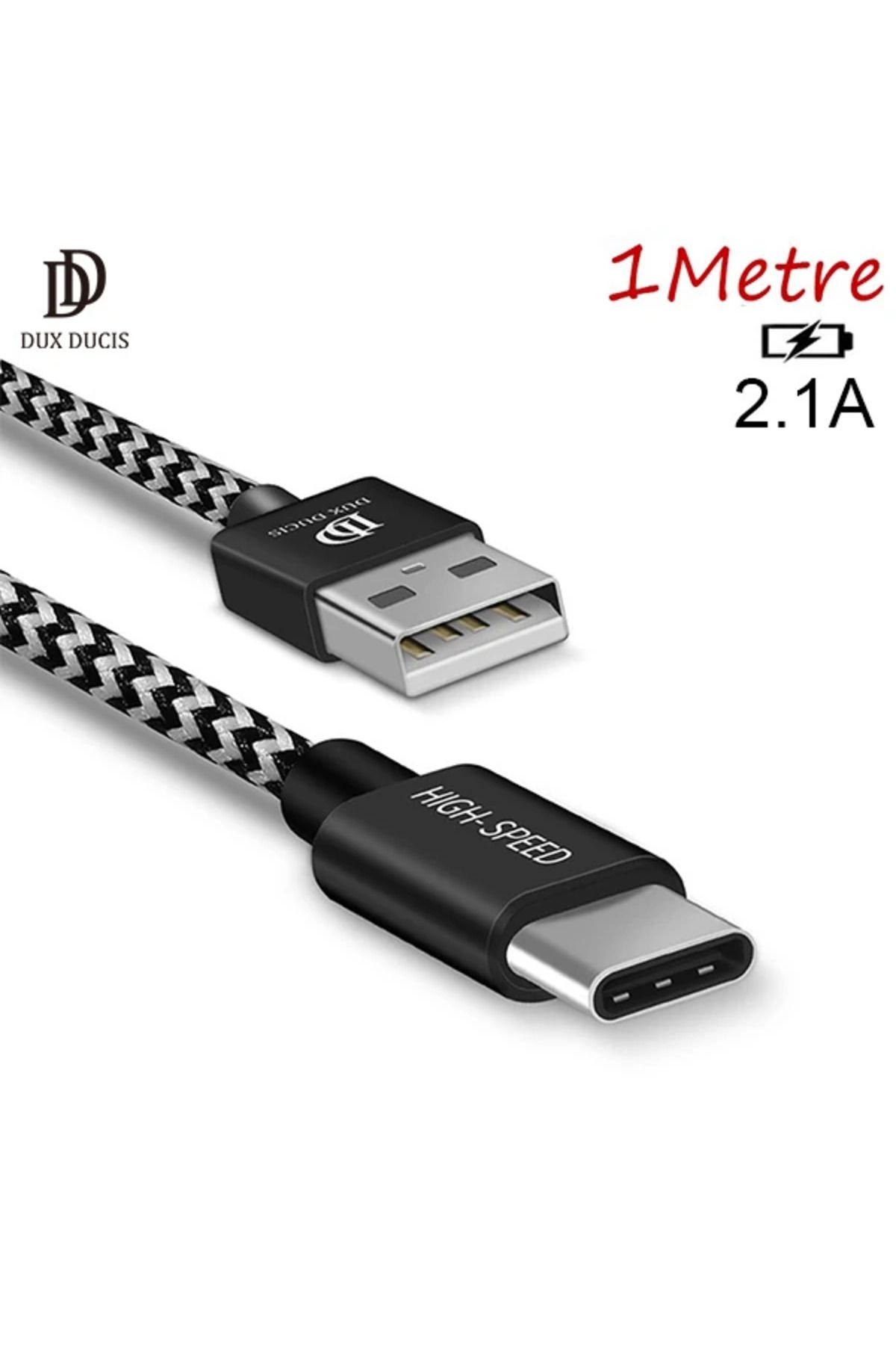 Notcraft DUX DUCIS Usb Type C Kopmaz Yırtılmaz Usb kablo Hızlı Şarj 1 metre-(5775) - NOTFRAFT2708-3289