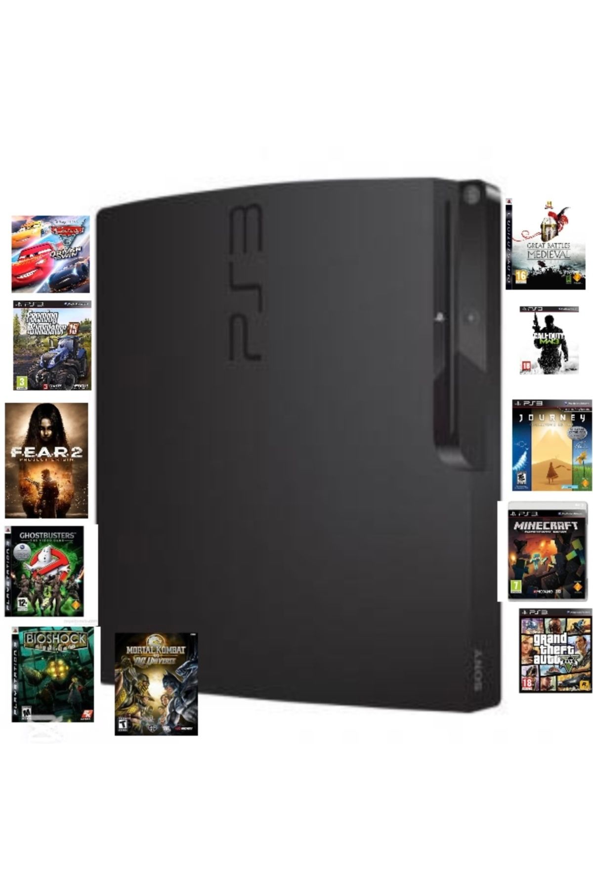 Sony Plastation 3 Silim 250 GB 55 Oyunlu +2 kol