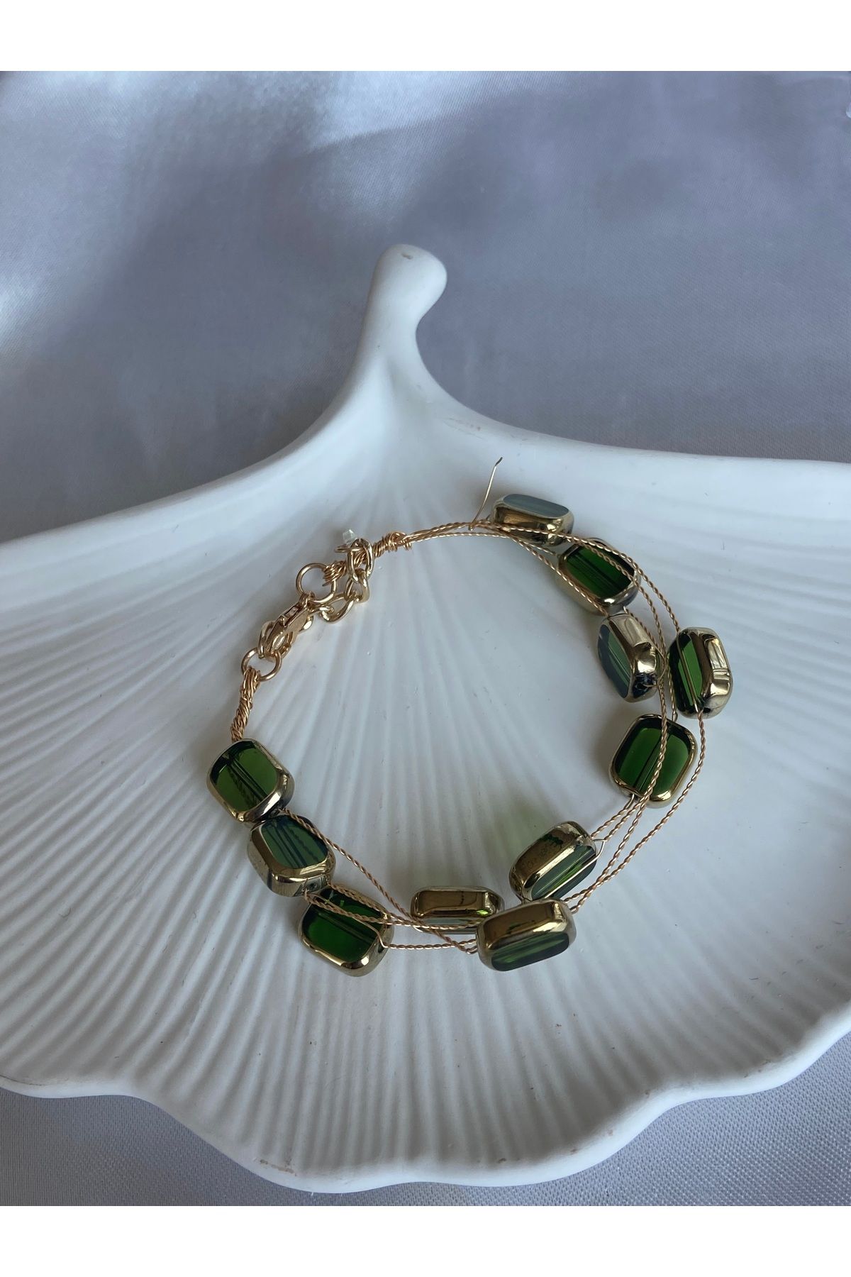 LEMARİZ COLLECTİON Yeşil Taşlı Bileklik
